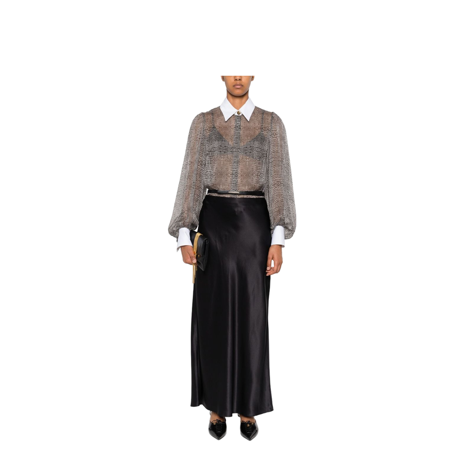 Silk Shirt Bodysuit - Image 4