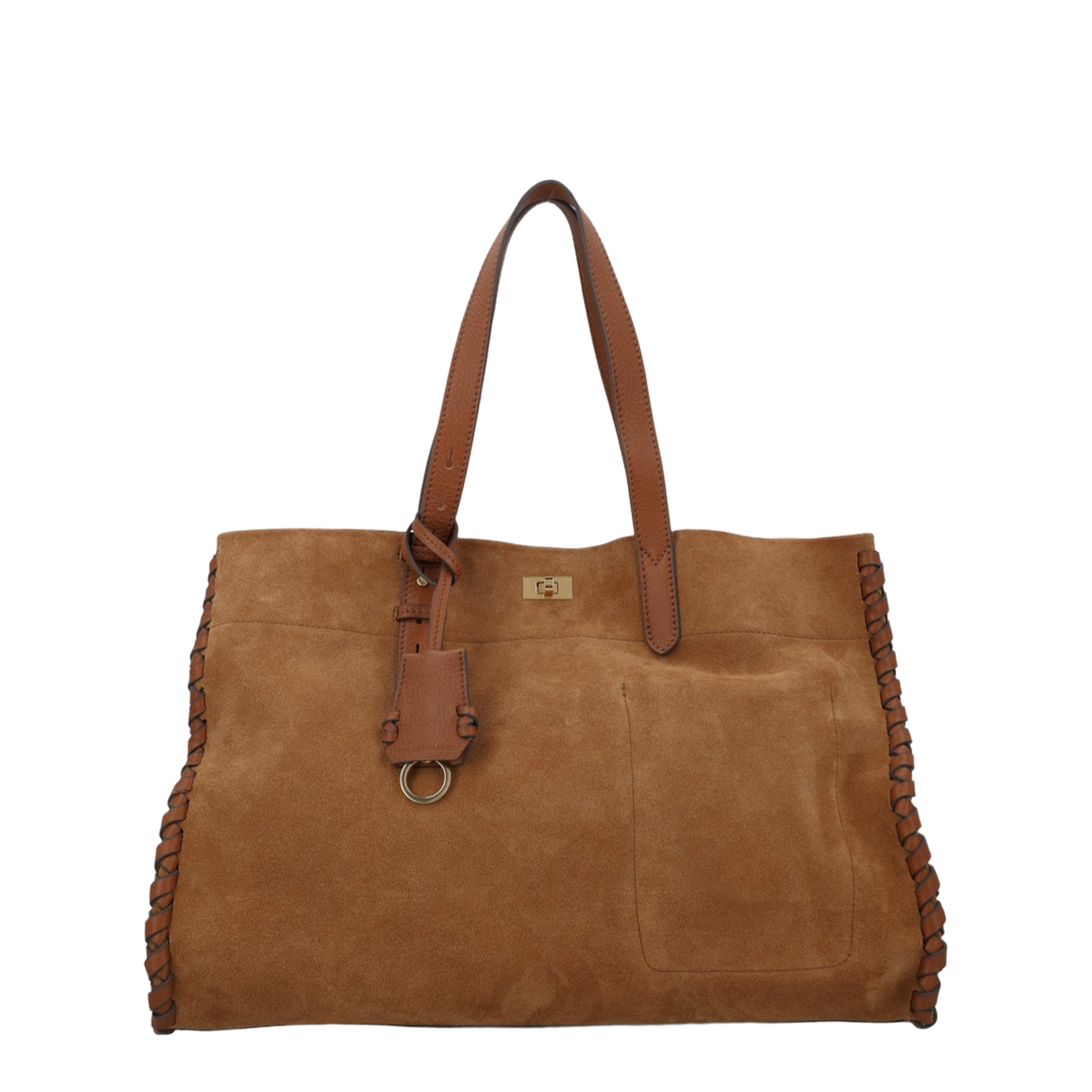 Mortimer Suede Leather Tote - Pecan - Image 1
