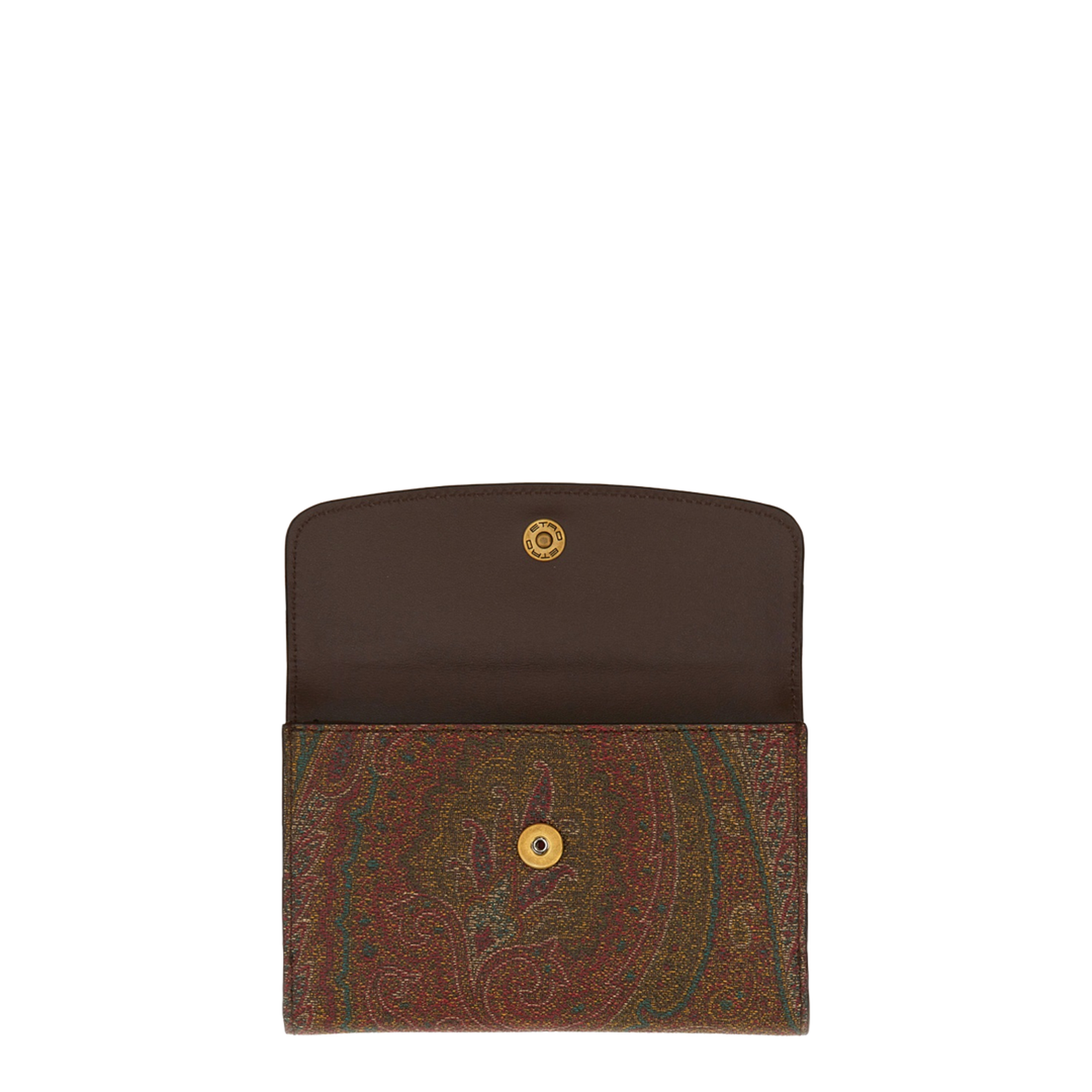 Paisley Wallet with Leather Flap and Coin - Image 3