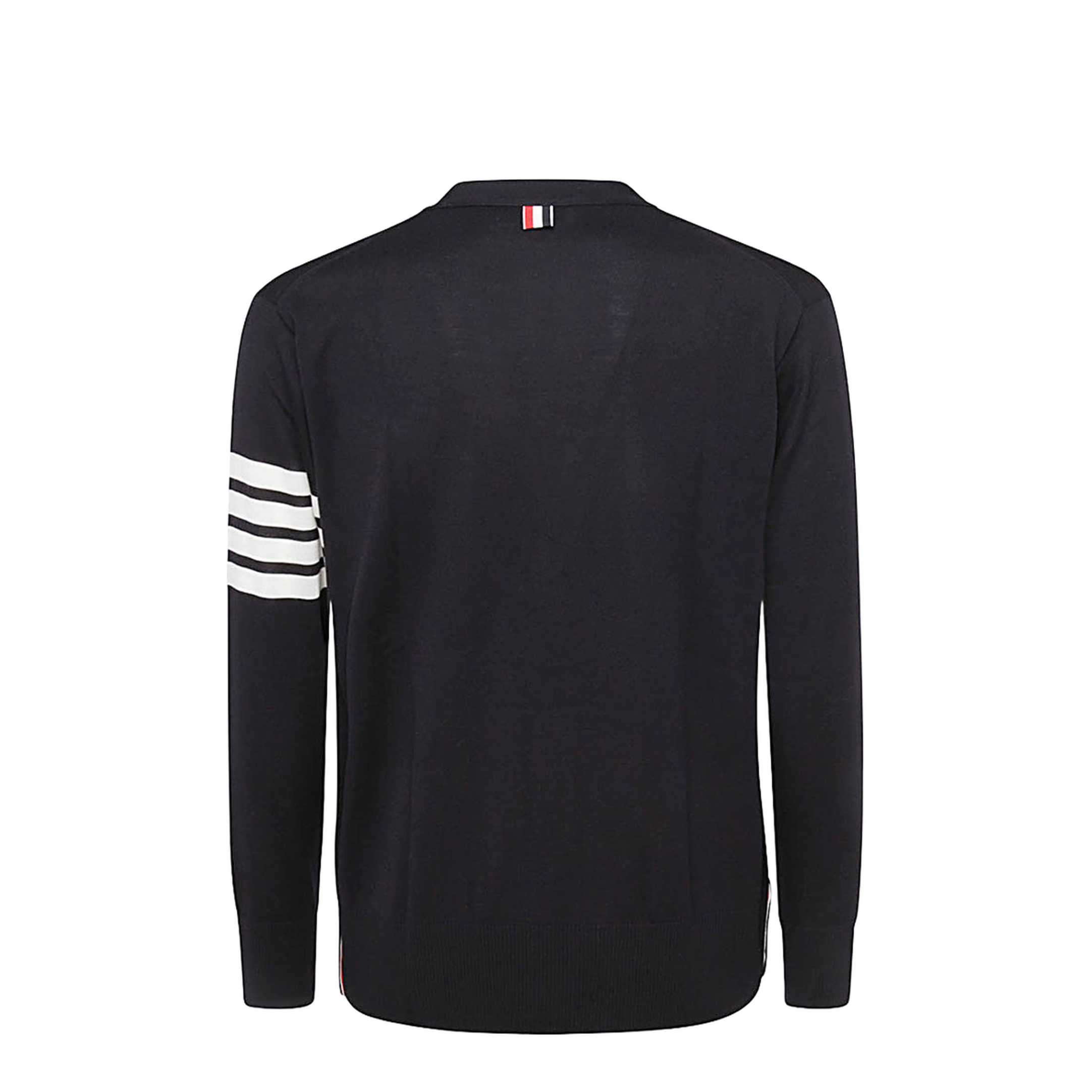 4-Bar Stripe Sustainable V-Neck Cardigan - Image 4