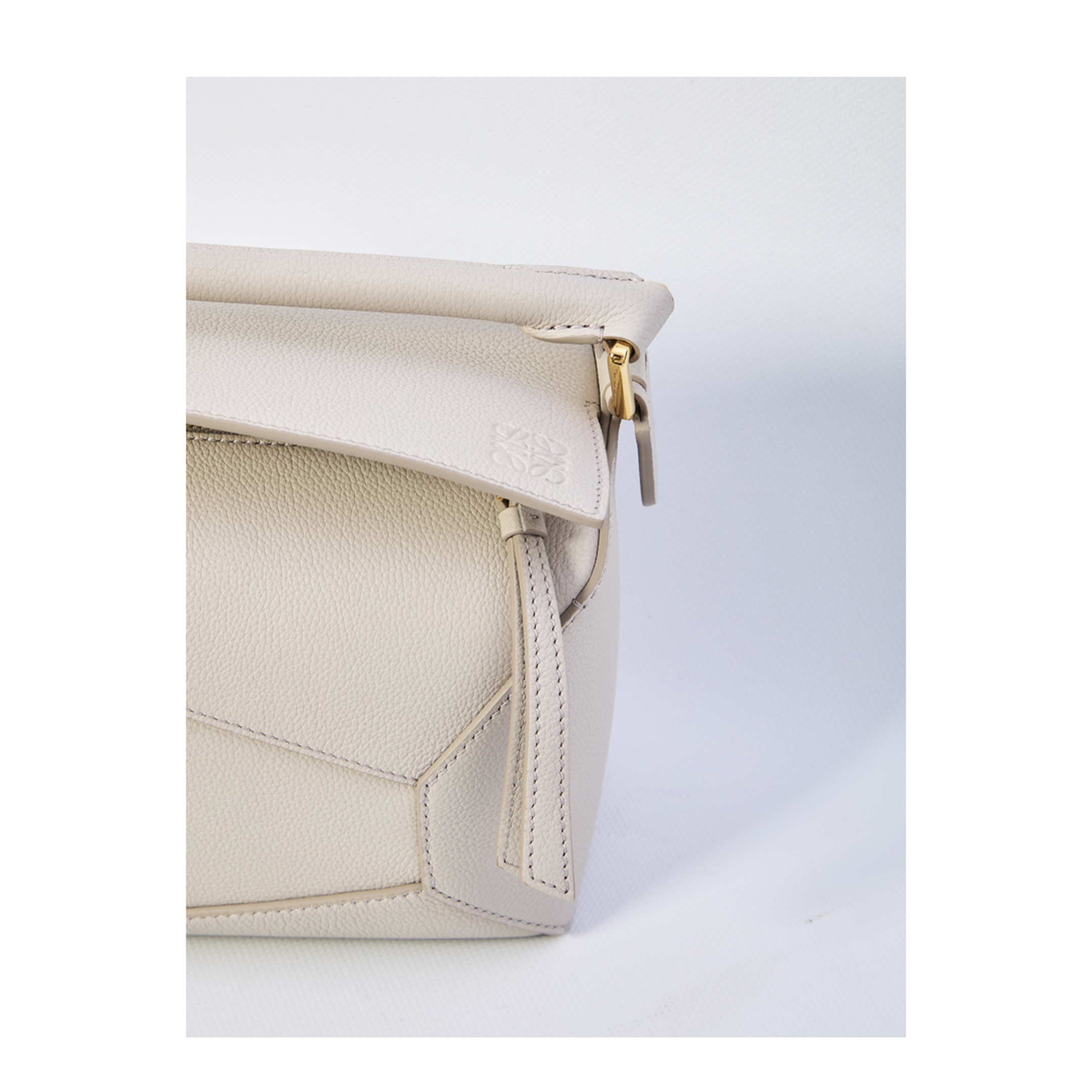 Puzzle Small Calfskin Shoulder Bags - Light Ghost - Image 4