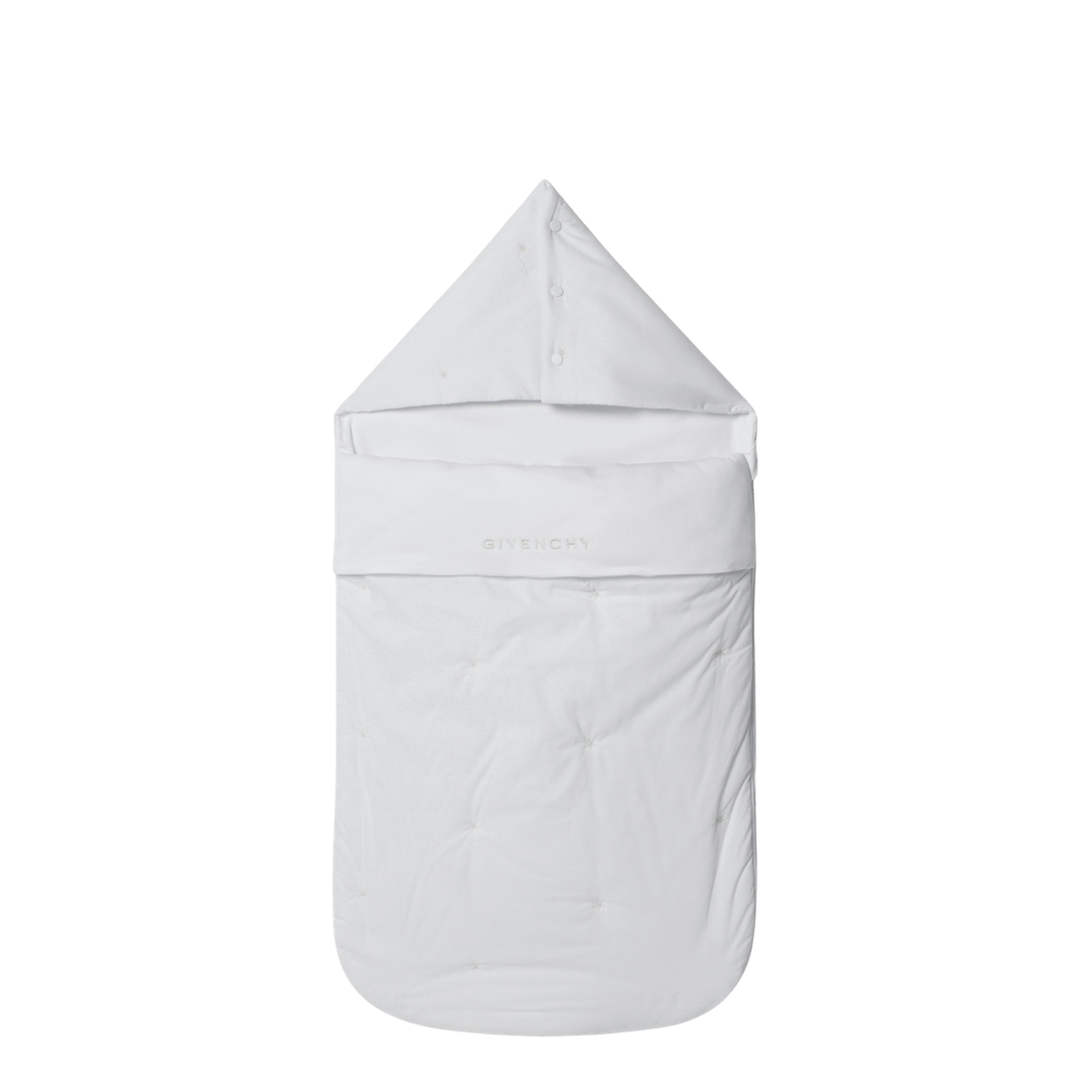White Sleeping Bag With Embroidered Logo - Image 1