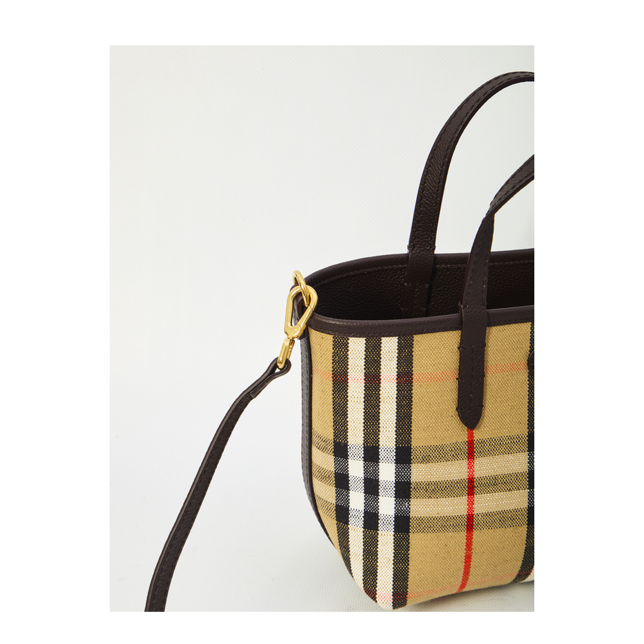 Bloomsbury Mini Leather Reversible Tote - Peat Brown/Sand Beige - Image 5