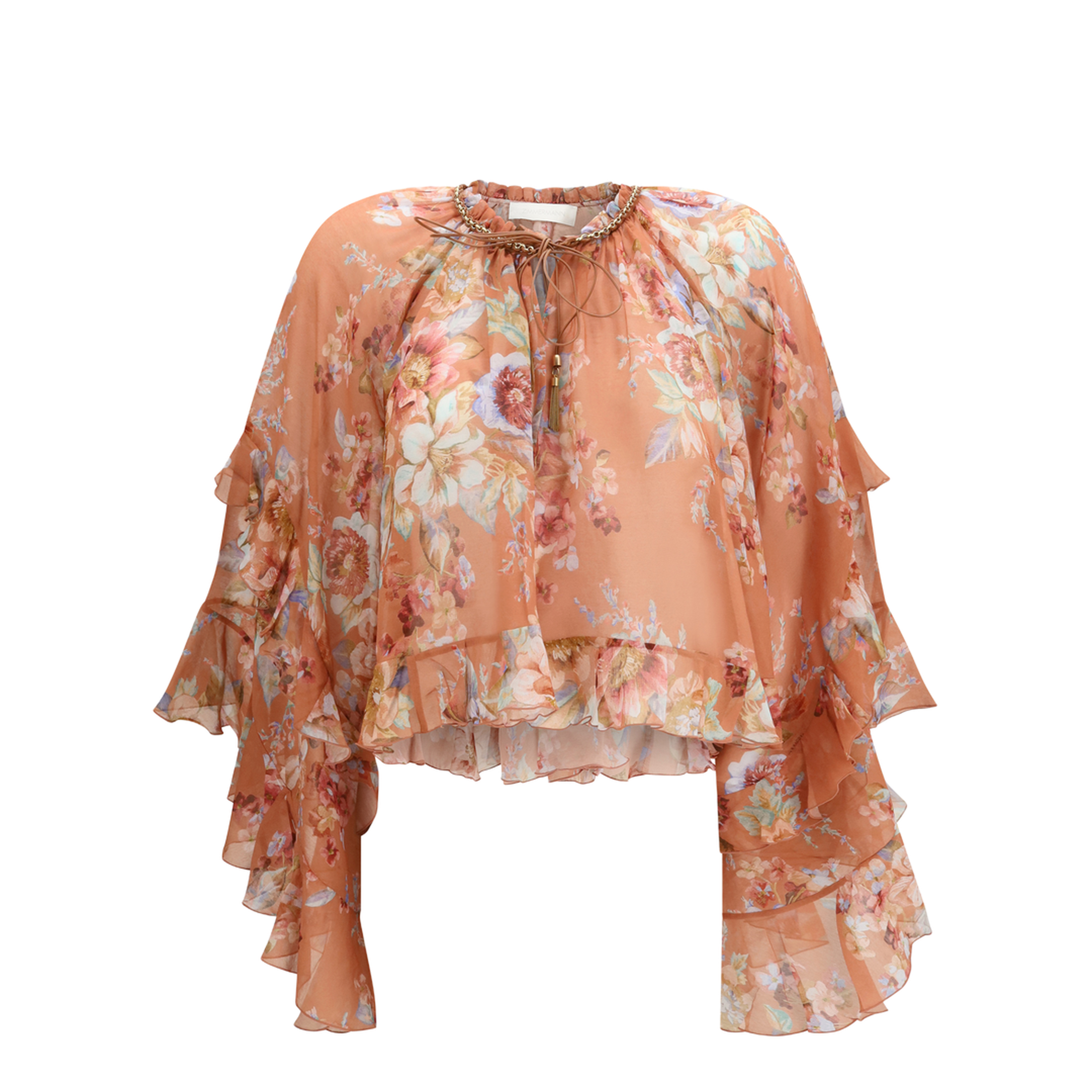Cinnamon Awaken Ruffle Blouse - Image 1