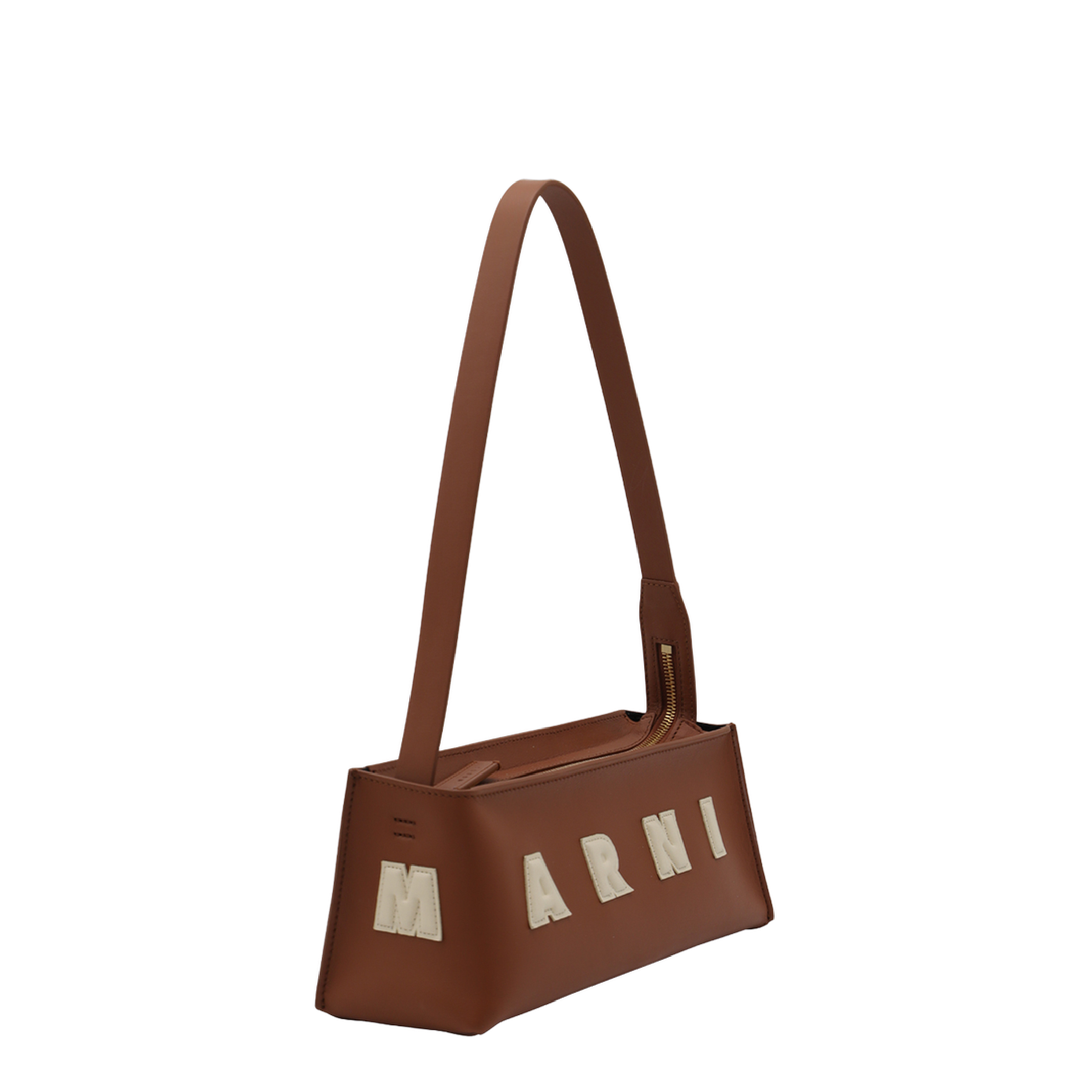 Museo Compact Baguette Bag Calfskin - Moca/Ivory - Image 4