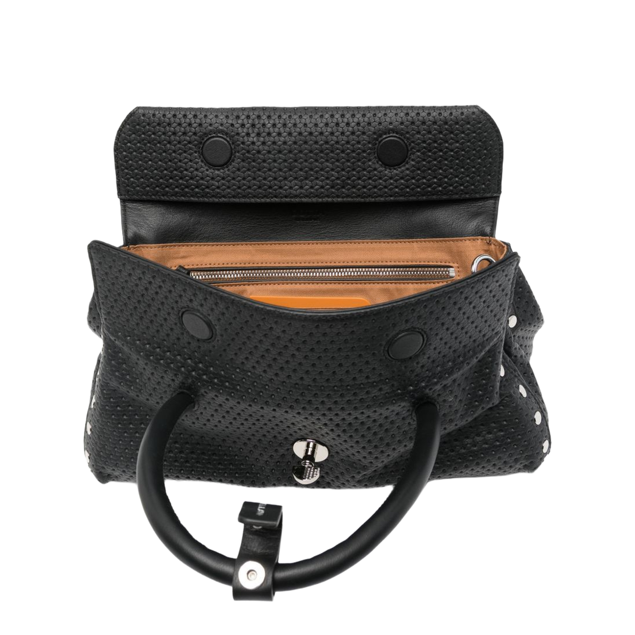 Centaur Line Small Calf Leather Top Handle Bag - Black Nero - Image 3