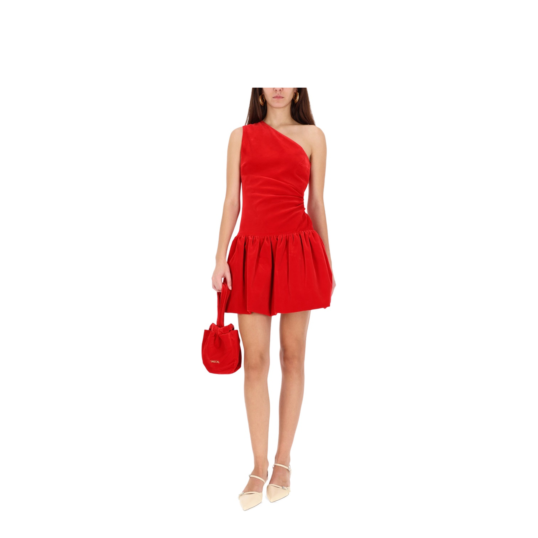 One-Shoulder Mini Dress Bloomer Effect - Image 2