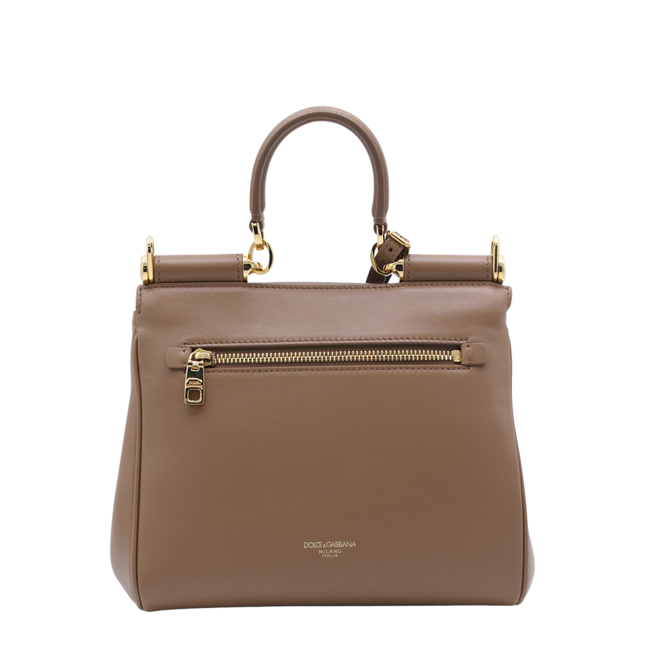 My Sicily Small Calfskin Handbag - Brown - Image 6