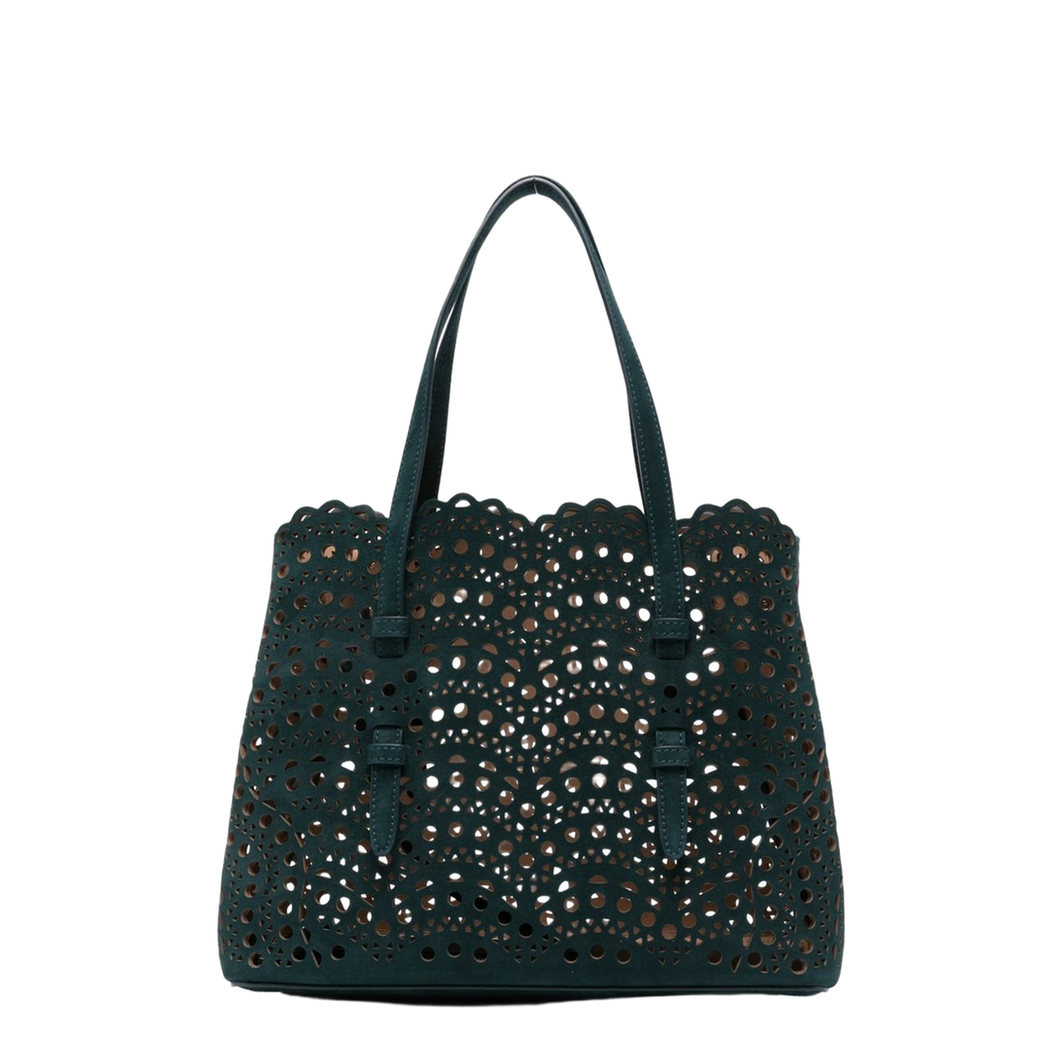 Mina Medium Nubuck Shoulder Bag - Brown - Image 1