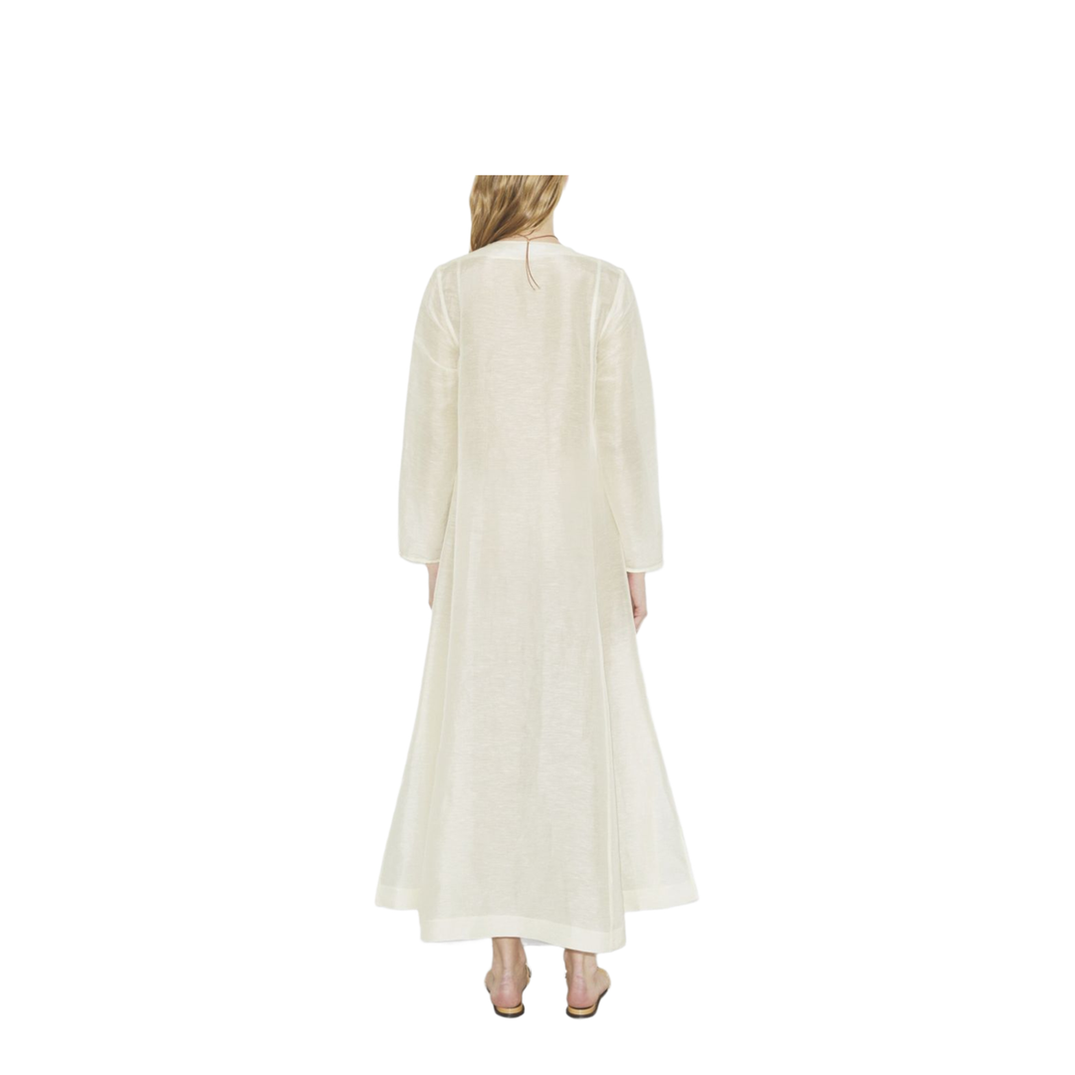 Ivory Linen Blend Caftan - Image 2