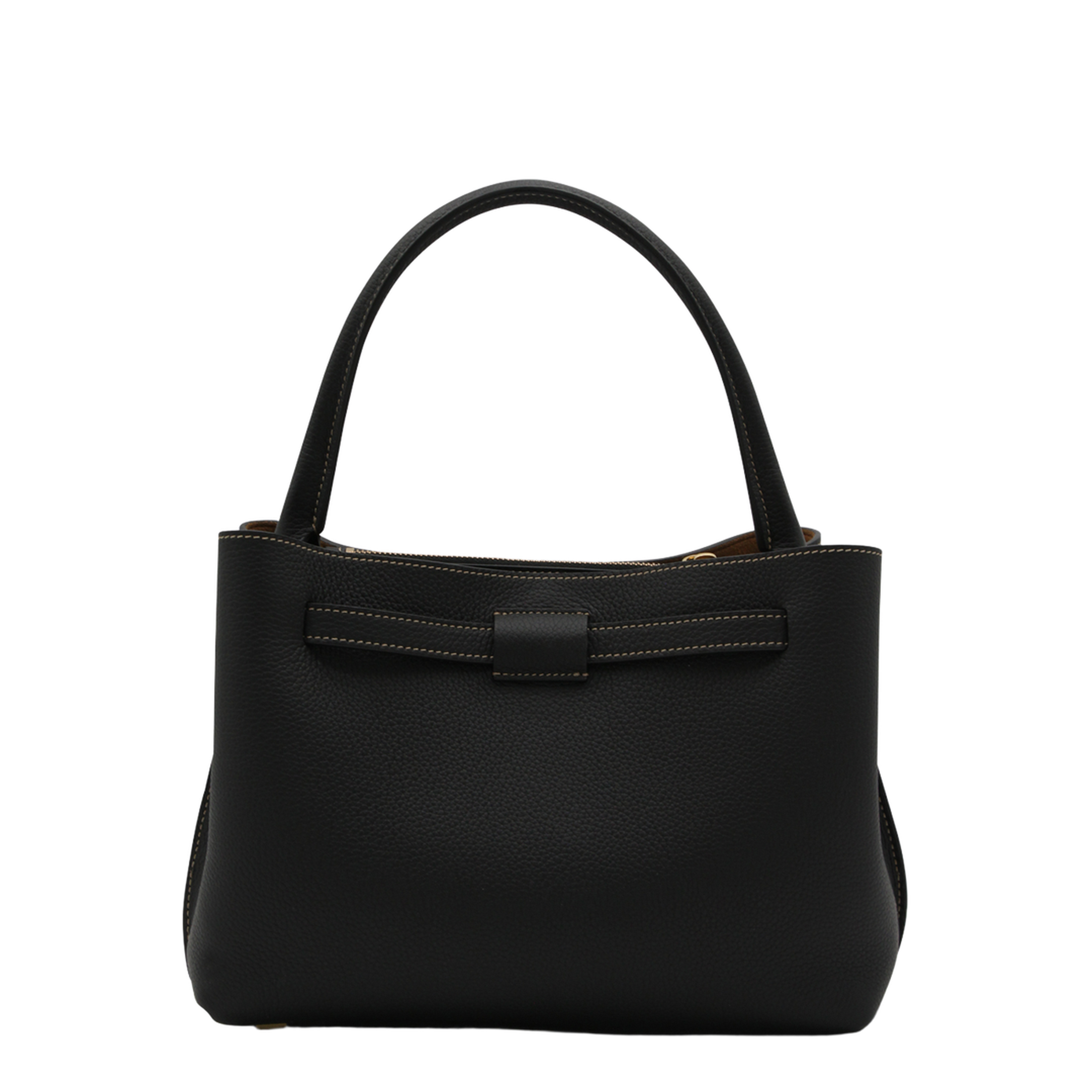 T Timeless Mini Calfskin Leather Top-Handle Bag - Black - Image 6