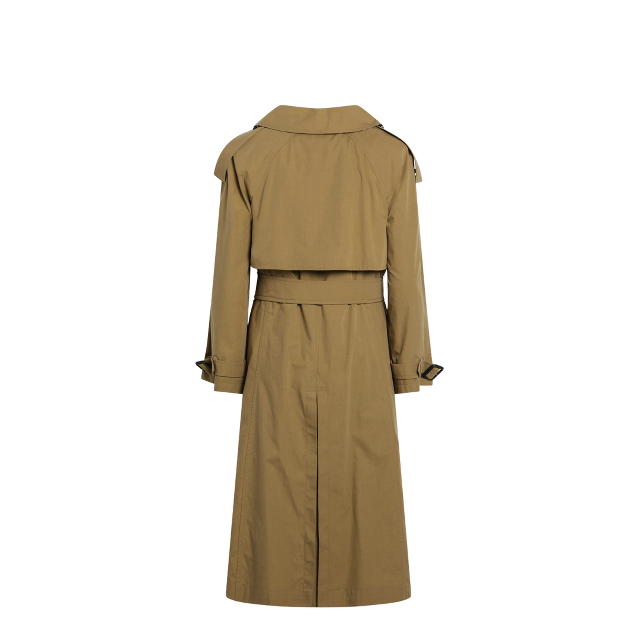 Double-breasted trench coat in cotton blend brown - Image 2