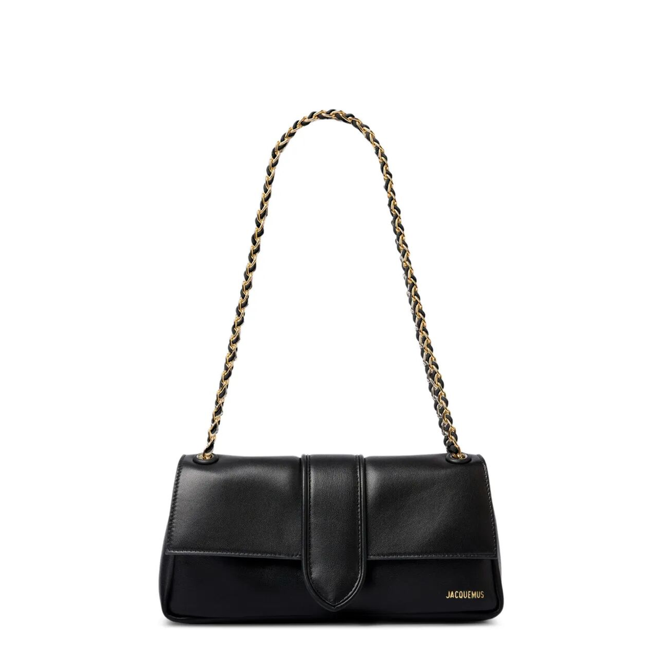 Lamb Leather Shoulder Bag - Black - Image 1