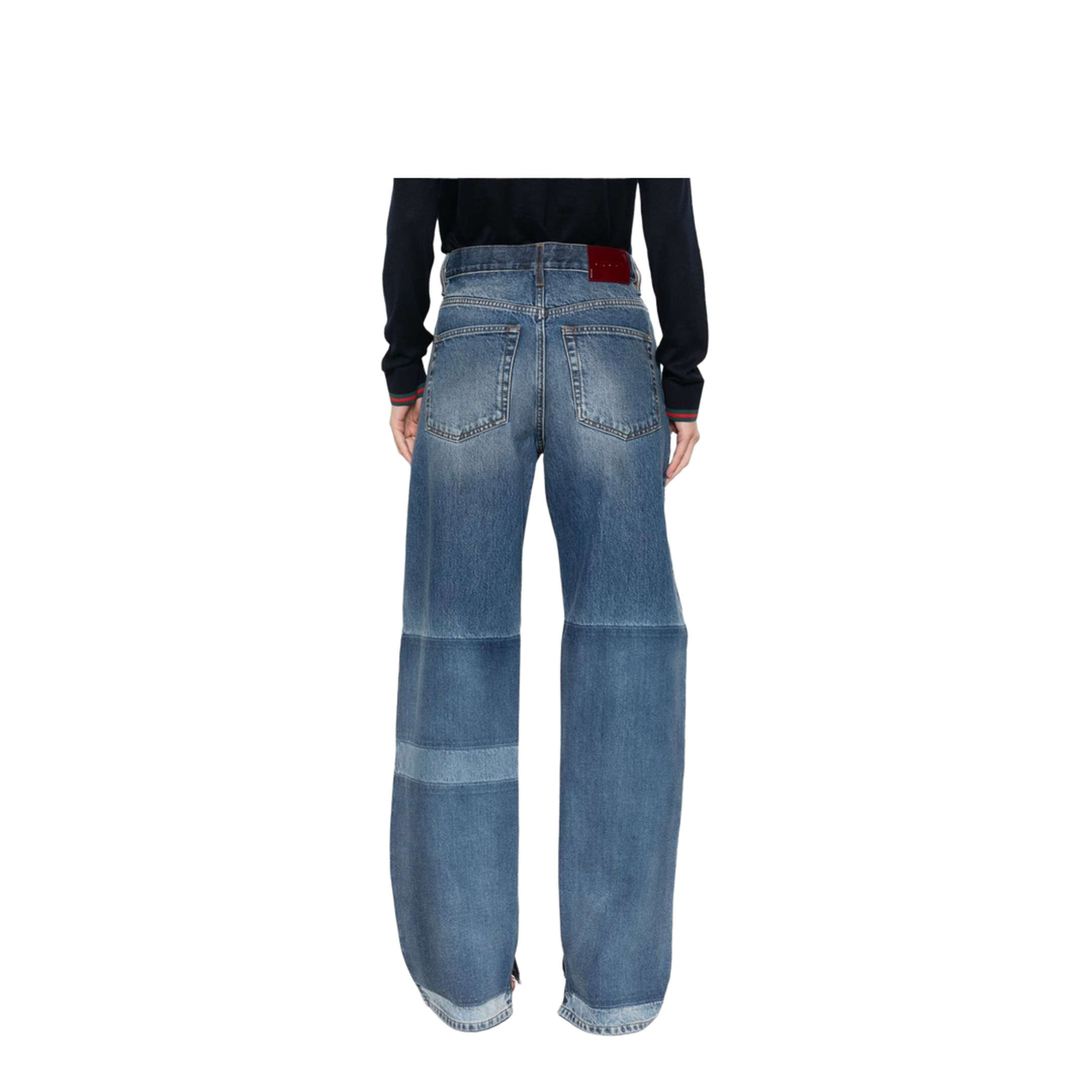 Two-toned denim pant in light blue - Image 5