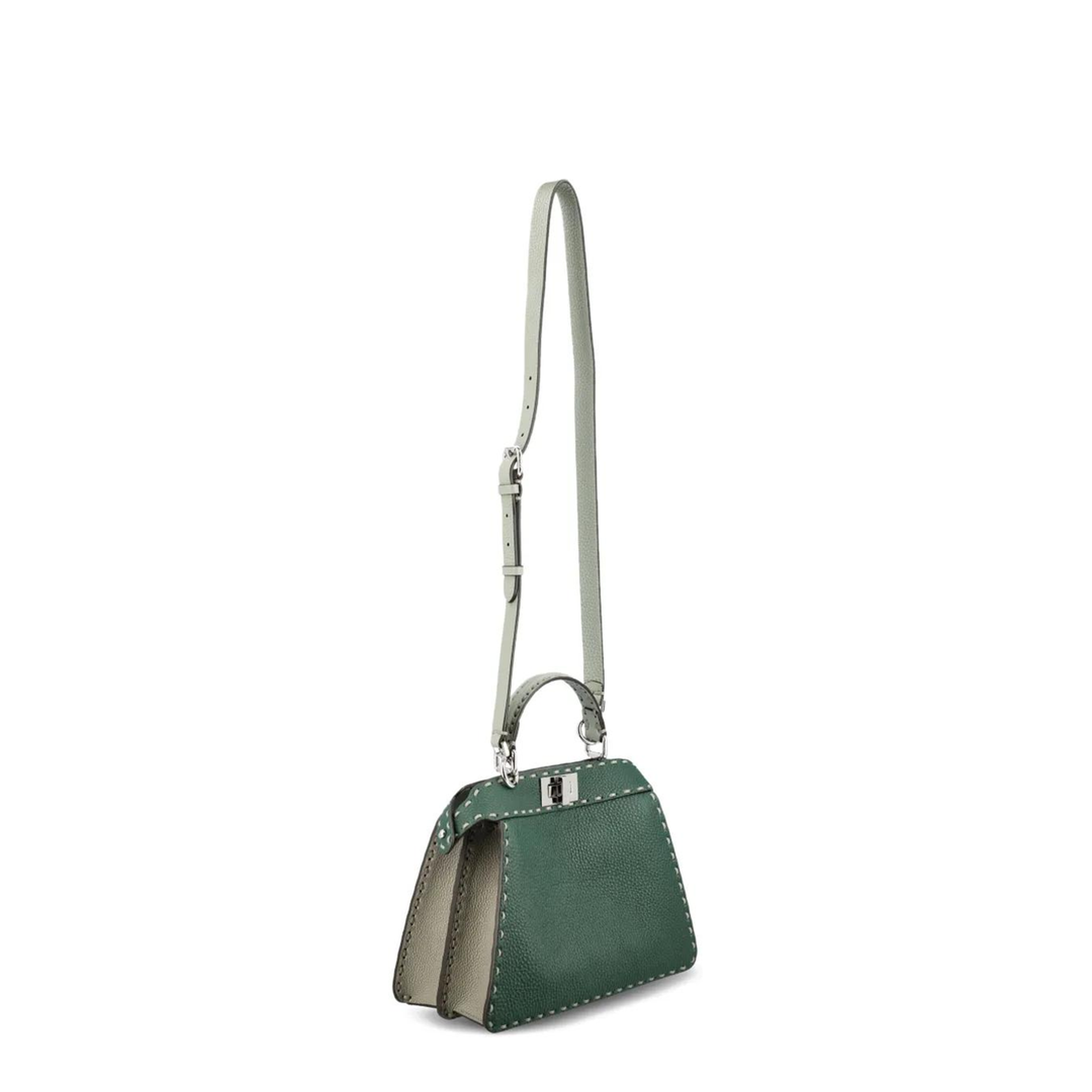 Small Peekaboo Iseeu Tote Bag In Green - Image 2