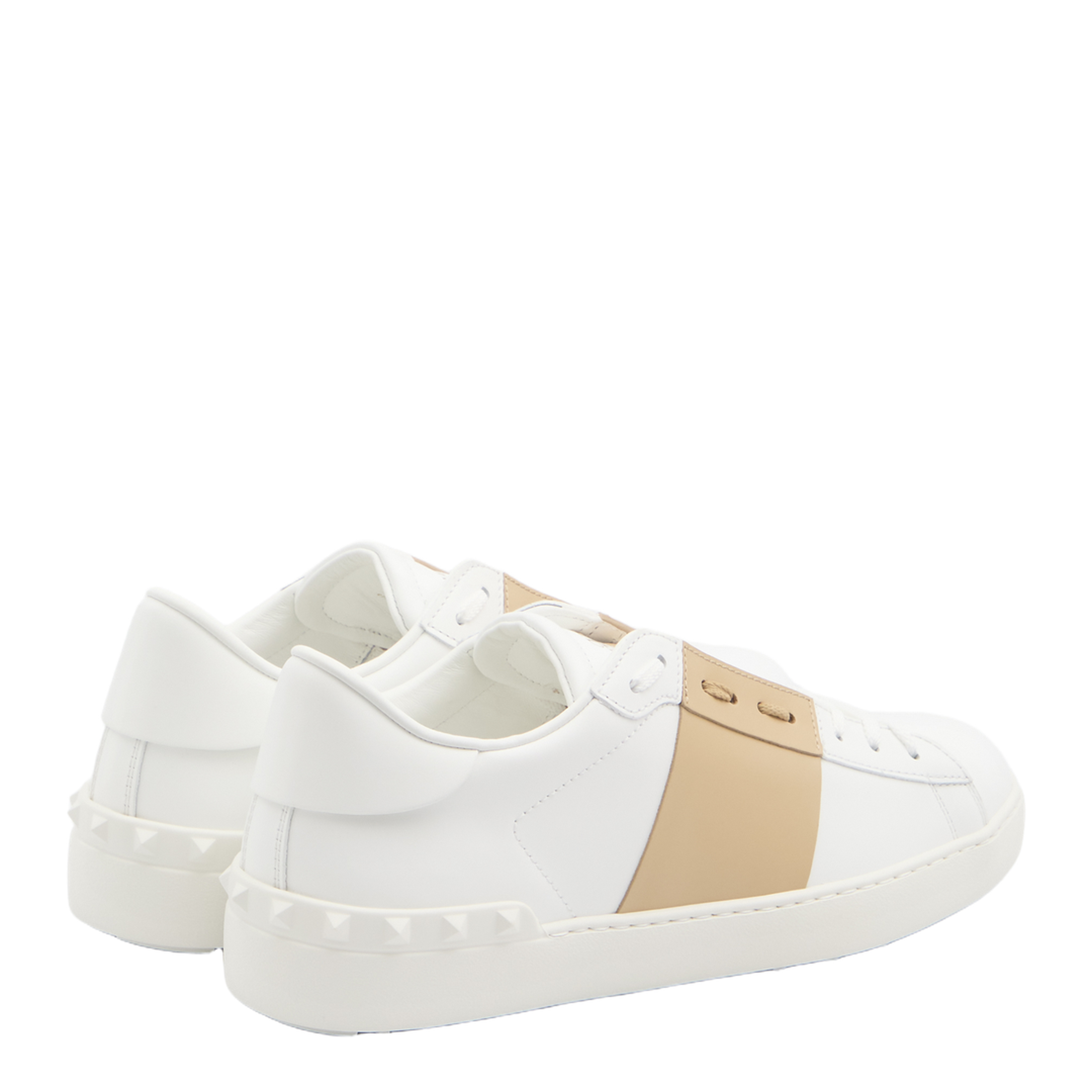 Open Sneaker in Smooth Leather - White - Image 3