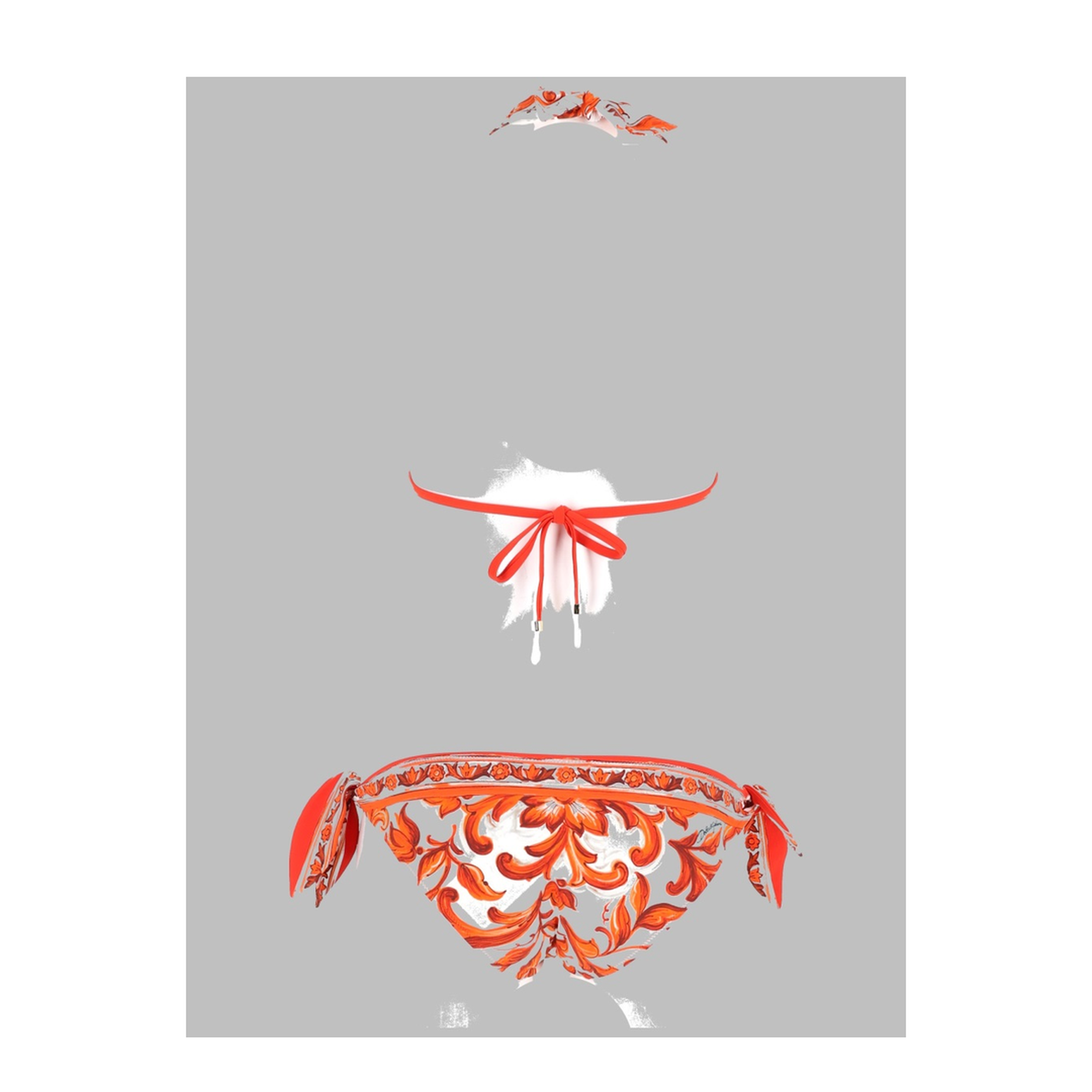 Majolica Print Triangle Bikini - Image 2