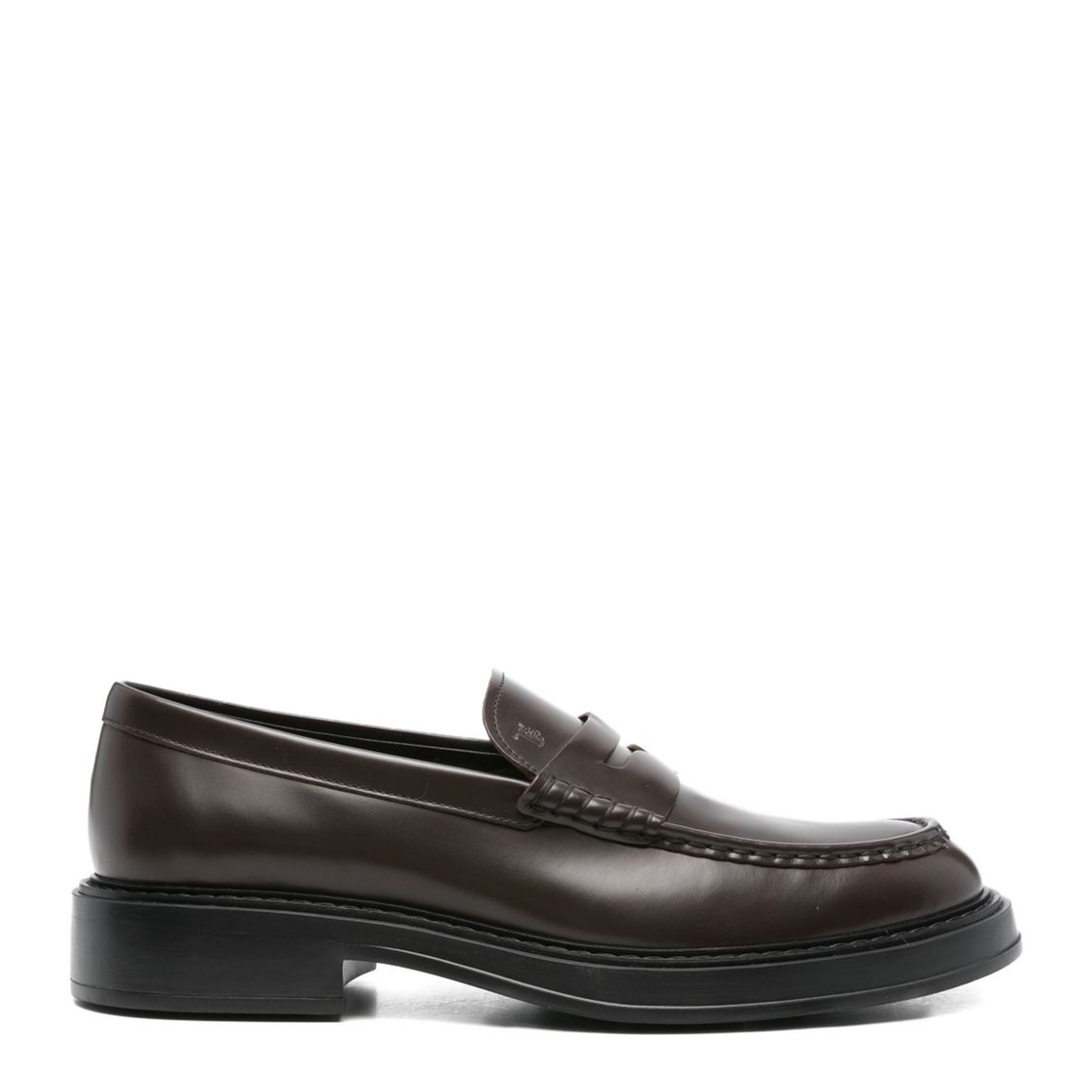 Chocolate Brown Calf Leather Flat Sole Slip-On - Image 1