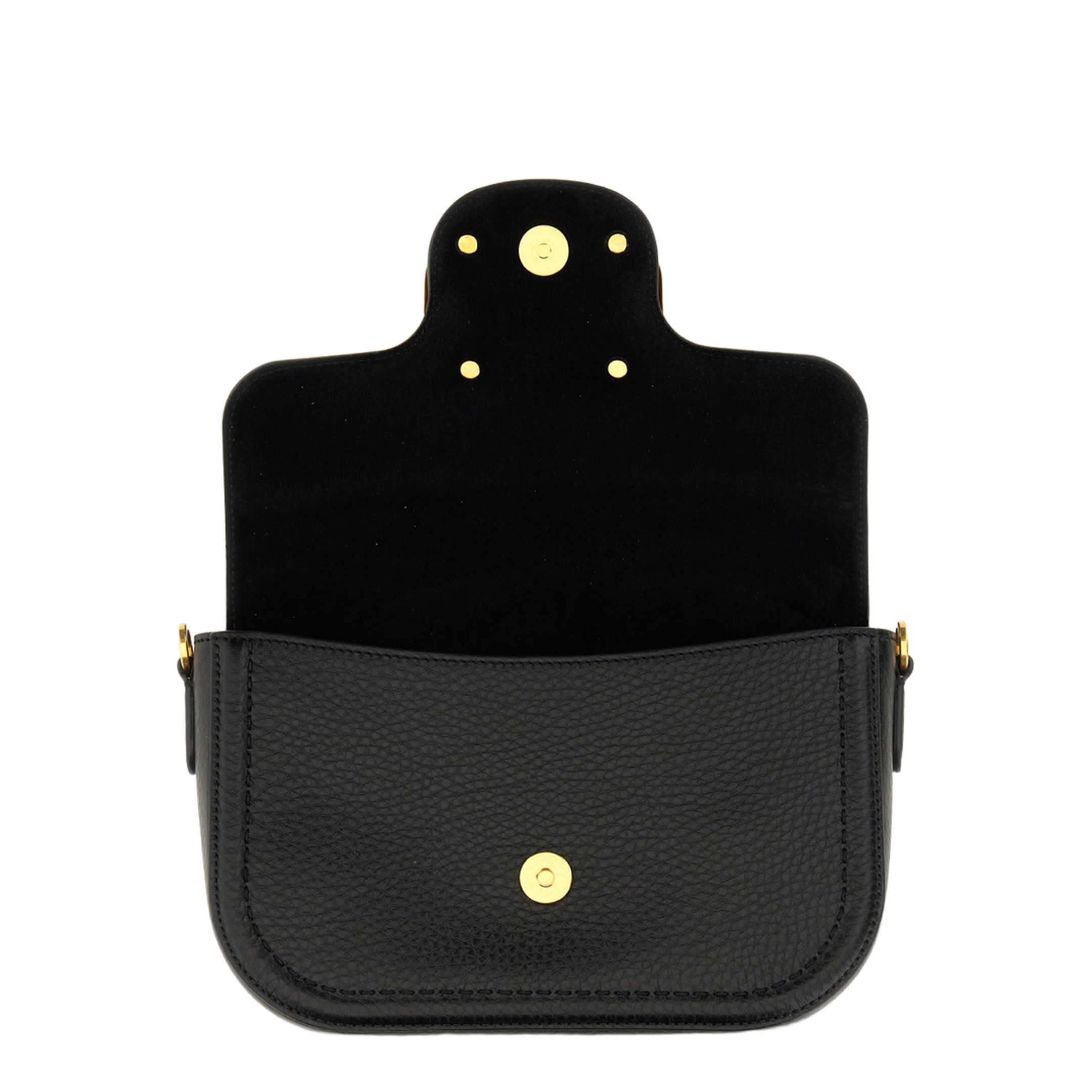 Alltime Grainy Calfskin Shoulder Bag - Black - Image 4
