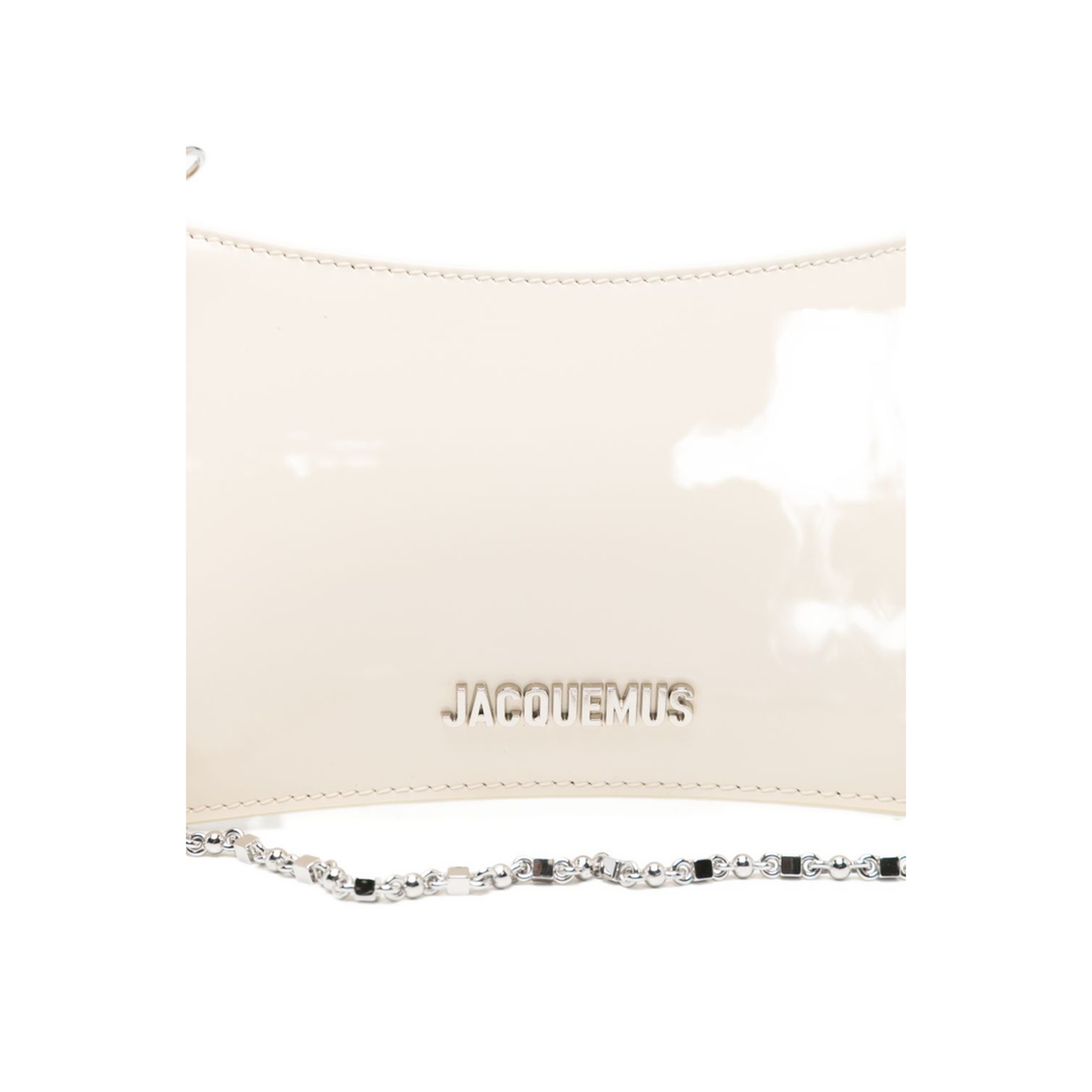 Bisou Chaîne Small Calfskin Shoulder Bag - Light Ivory - Image 3