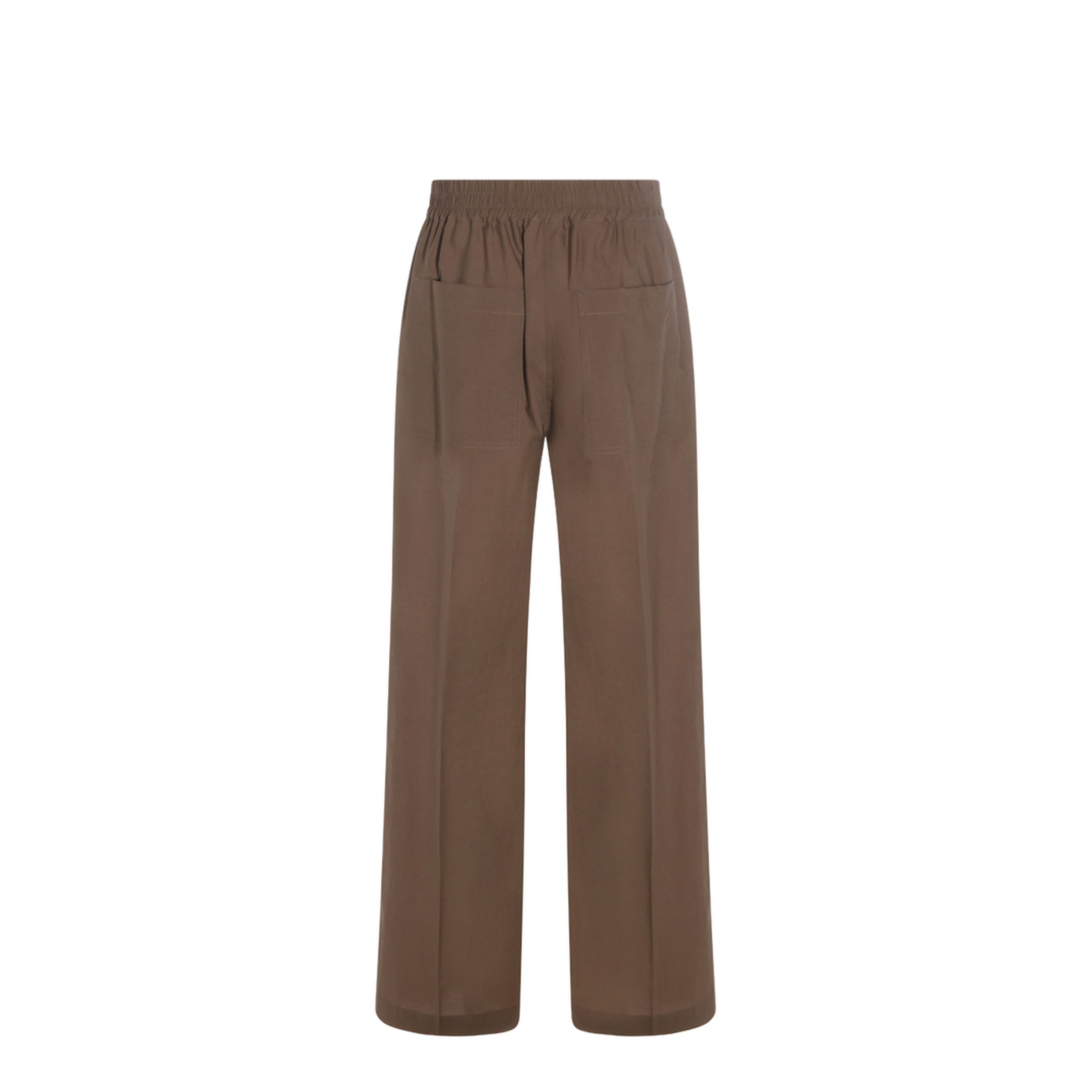 Wide-leg Trousers in Cotton and Nylon Poplin with Elasticated Waistband - Image 3