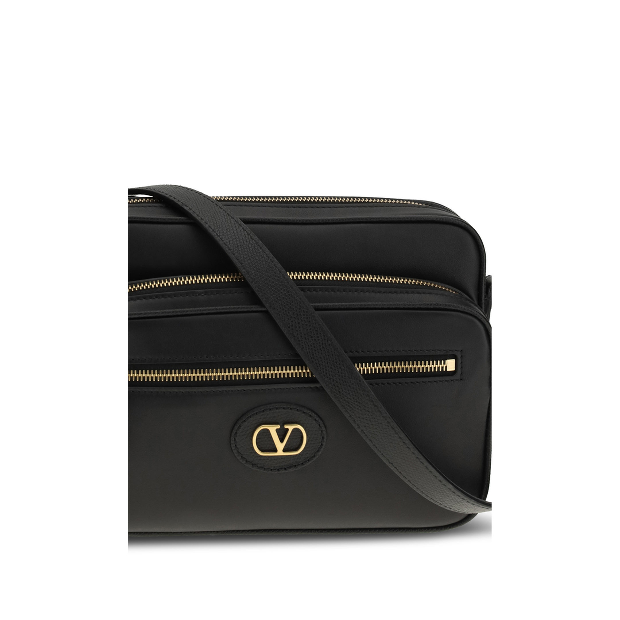 Antibes Calfskin Shoulder Bag - Black - Image 4