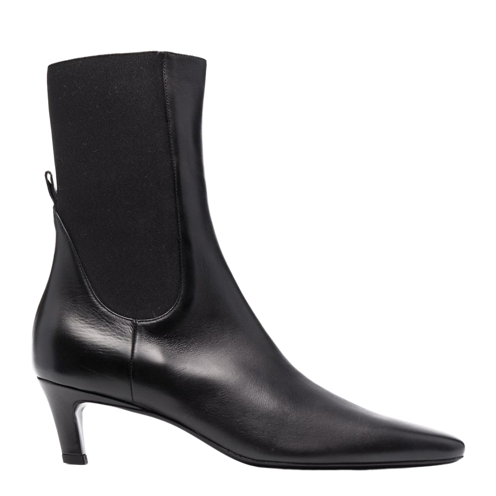 Mid Heel Leather Boots - Image 1