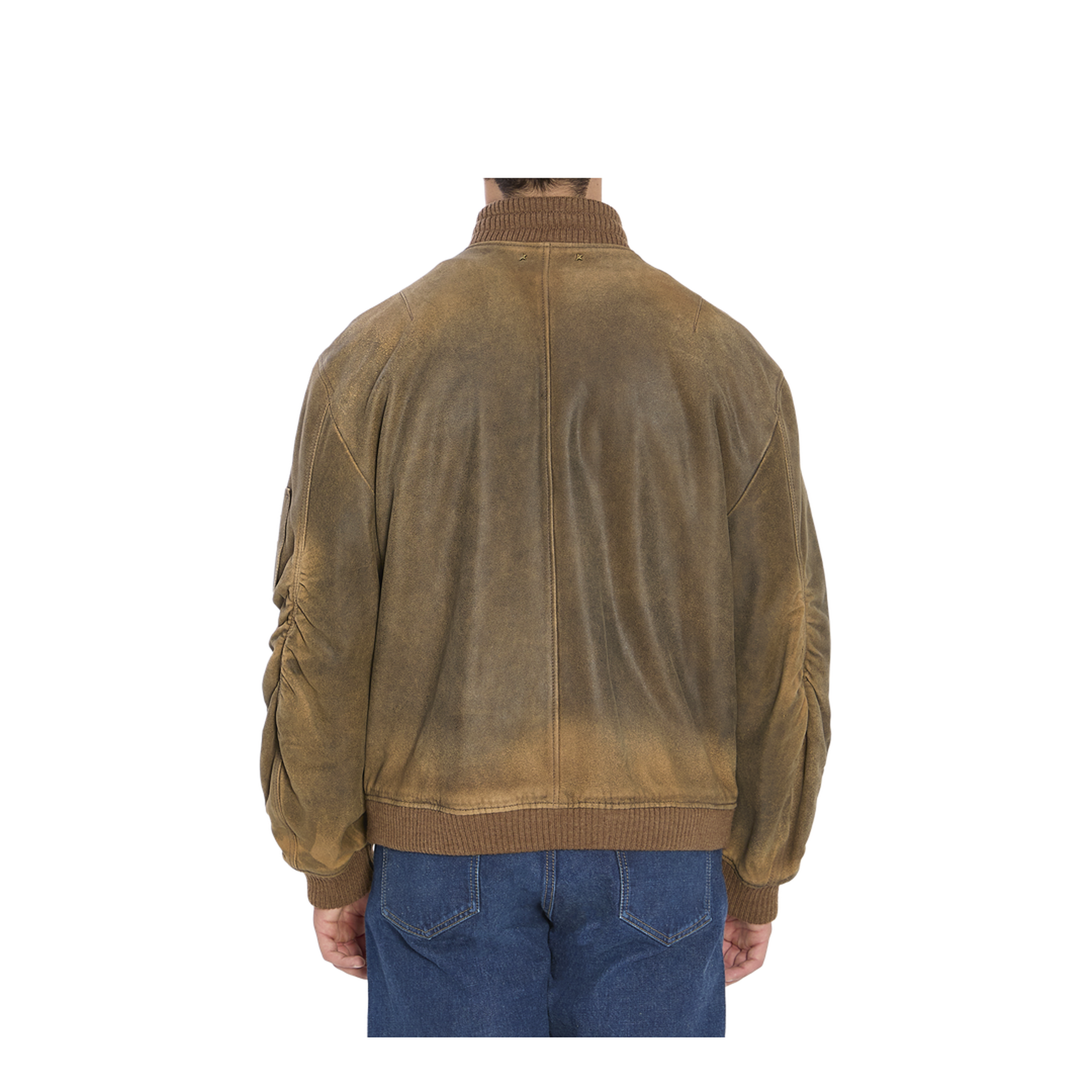 Bomber Leather Jacket - Image 4