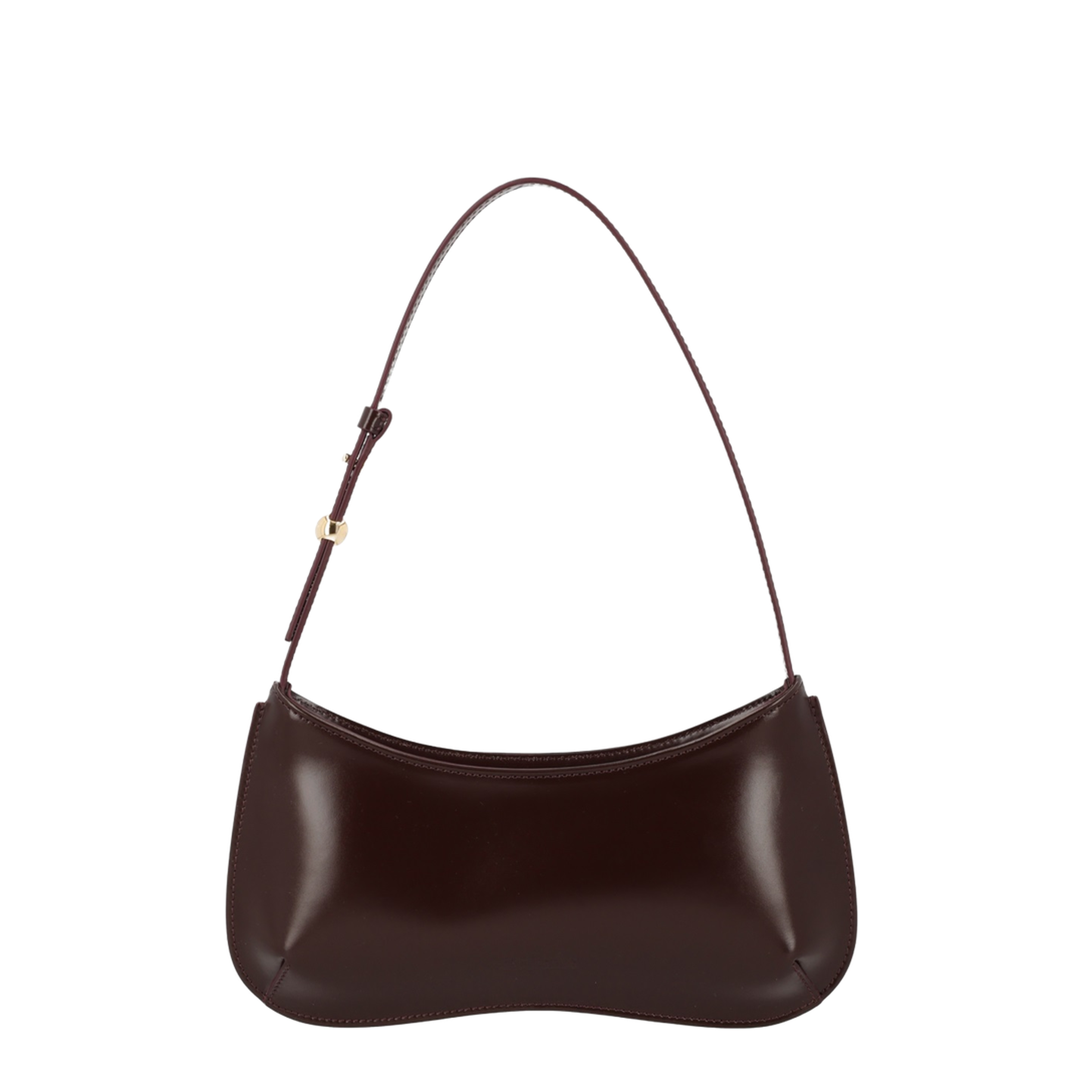 Le Bisou Medium Calf Leather Shoulder Bag - Bordeaux (Dark Burgundy) - Image 1