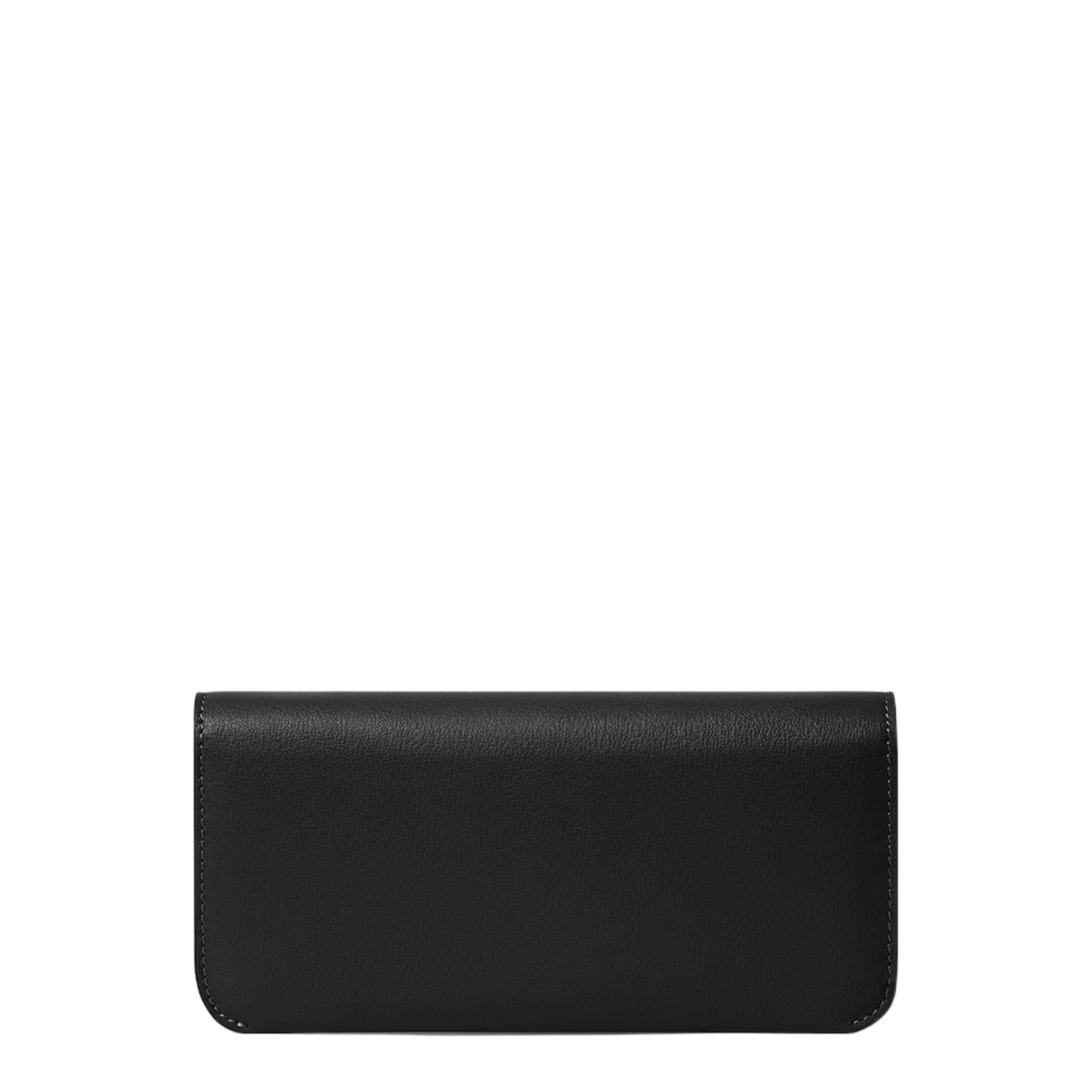 Way Calfskin Continental Wallet - Black and Chocolate Brown - Image 4