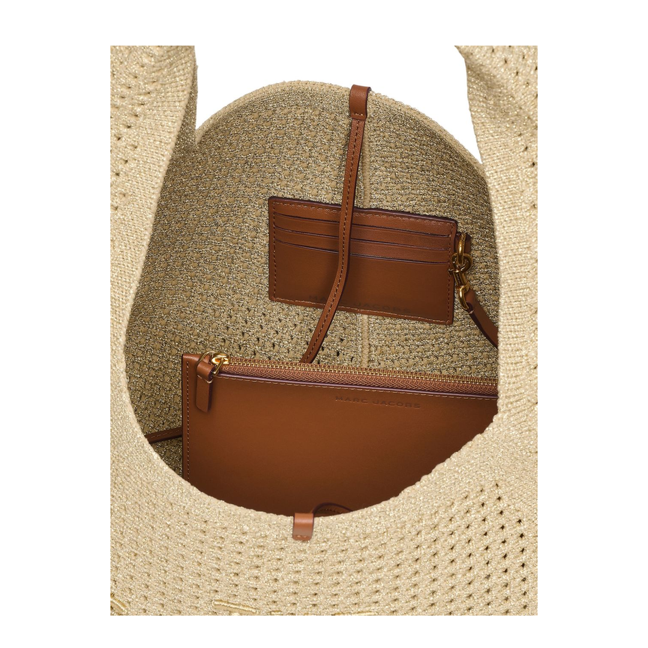 The Sack Lurex Crochet Shoulder Bag - Champagne - Image 5
