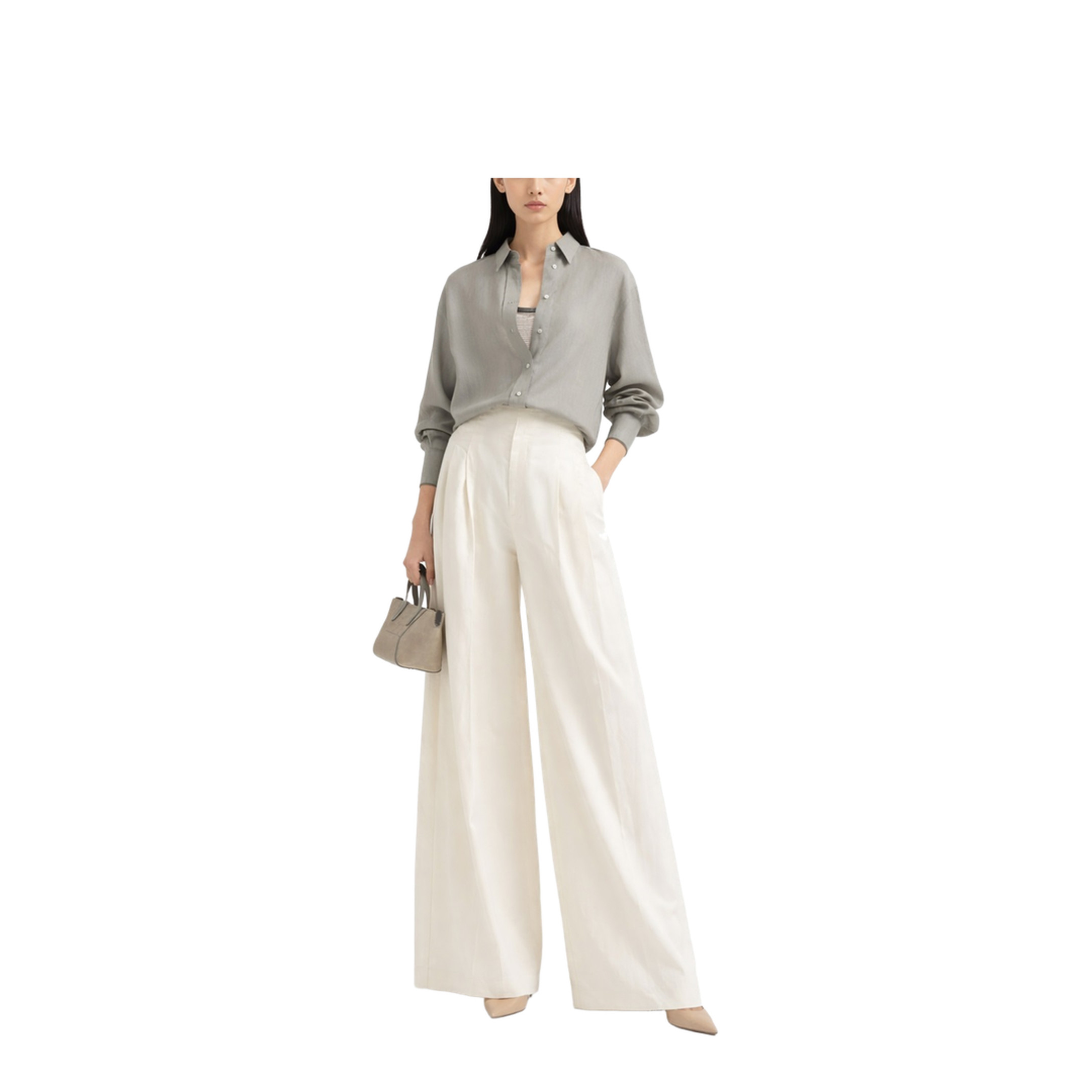 Double Pleats Tailored Trousers - Image 2
