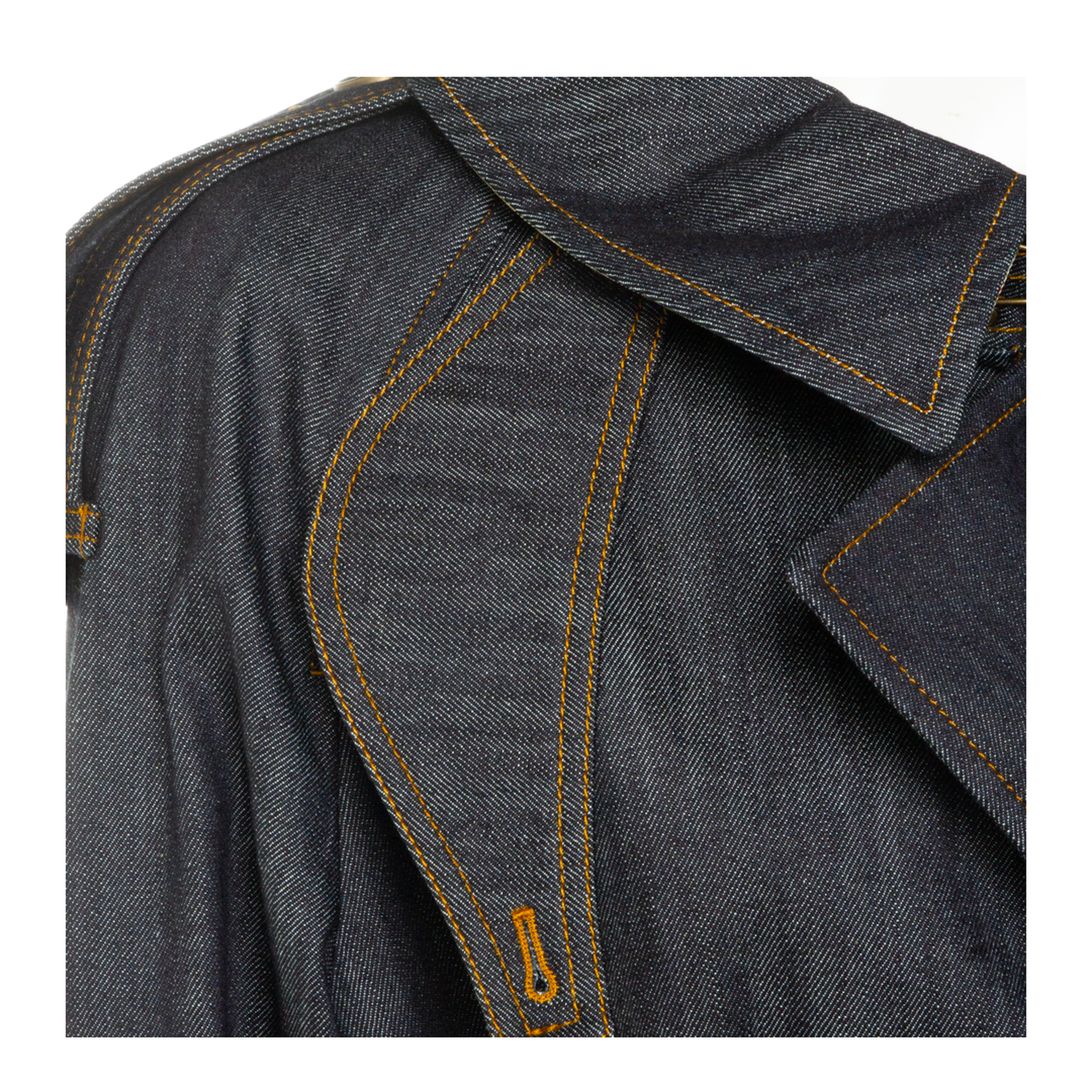 Short Denim Fitzrovia Trench Coat - Image 7