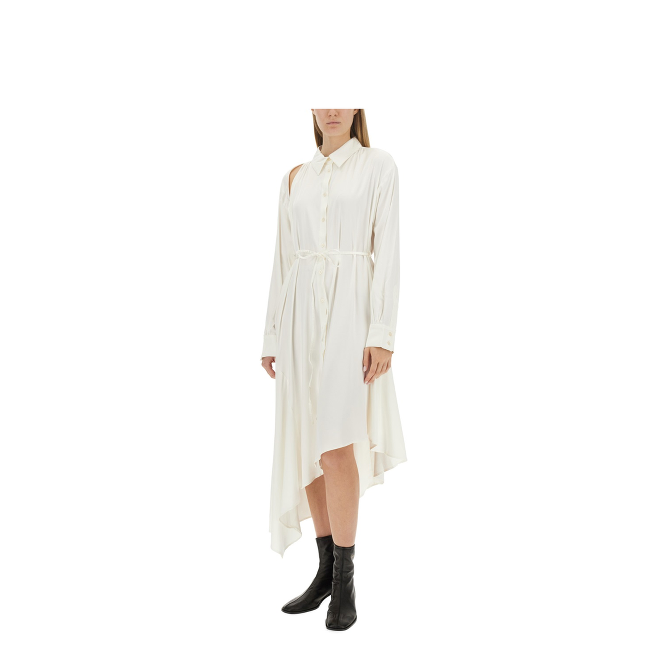 Satin Chemisier Dress - Image 2