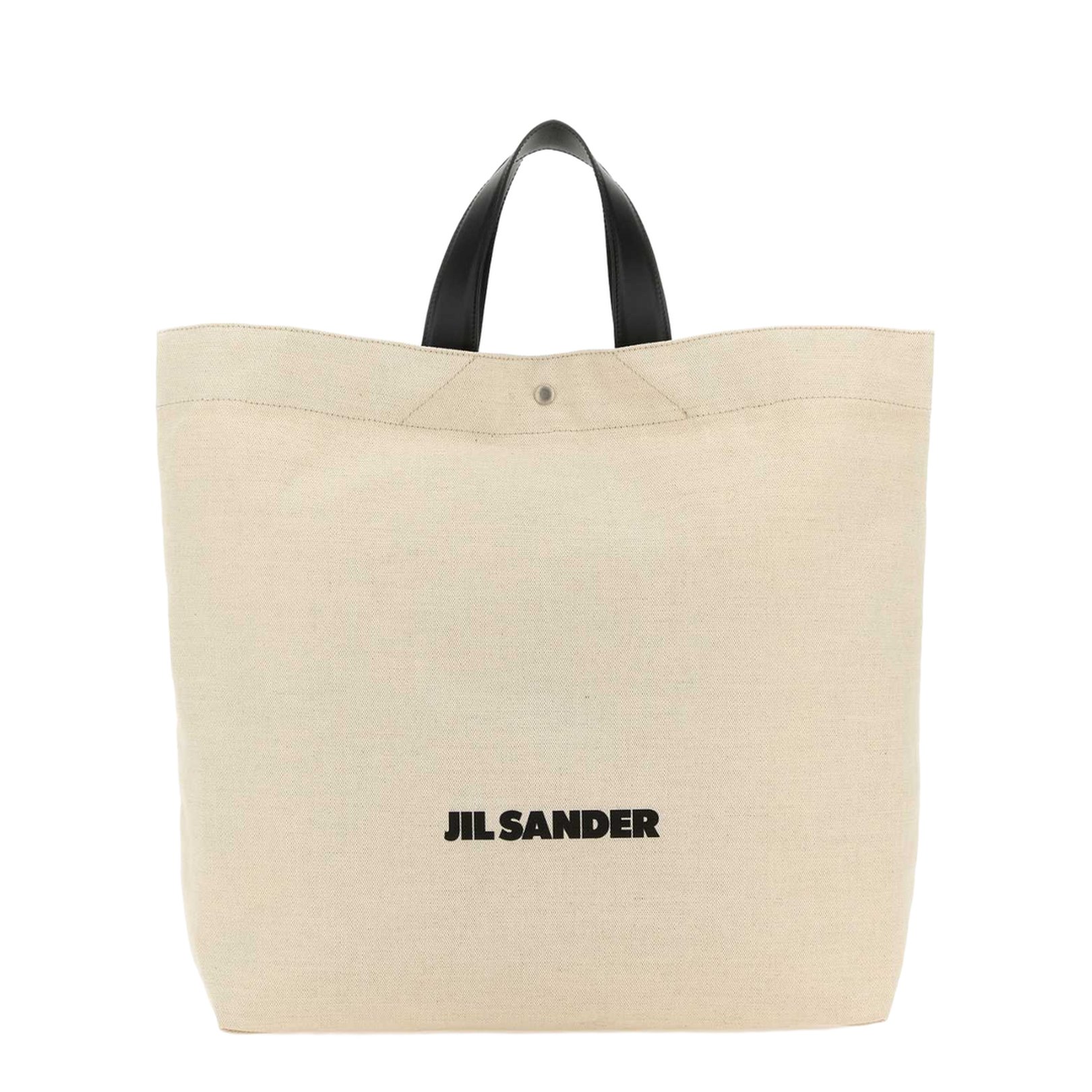 Sand Canvas Flat Shopping Bag - Image 1