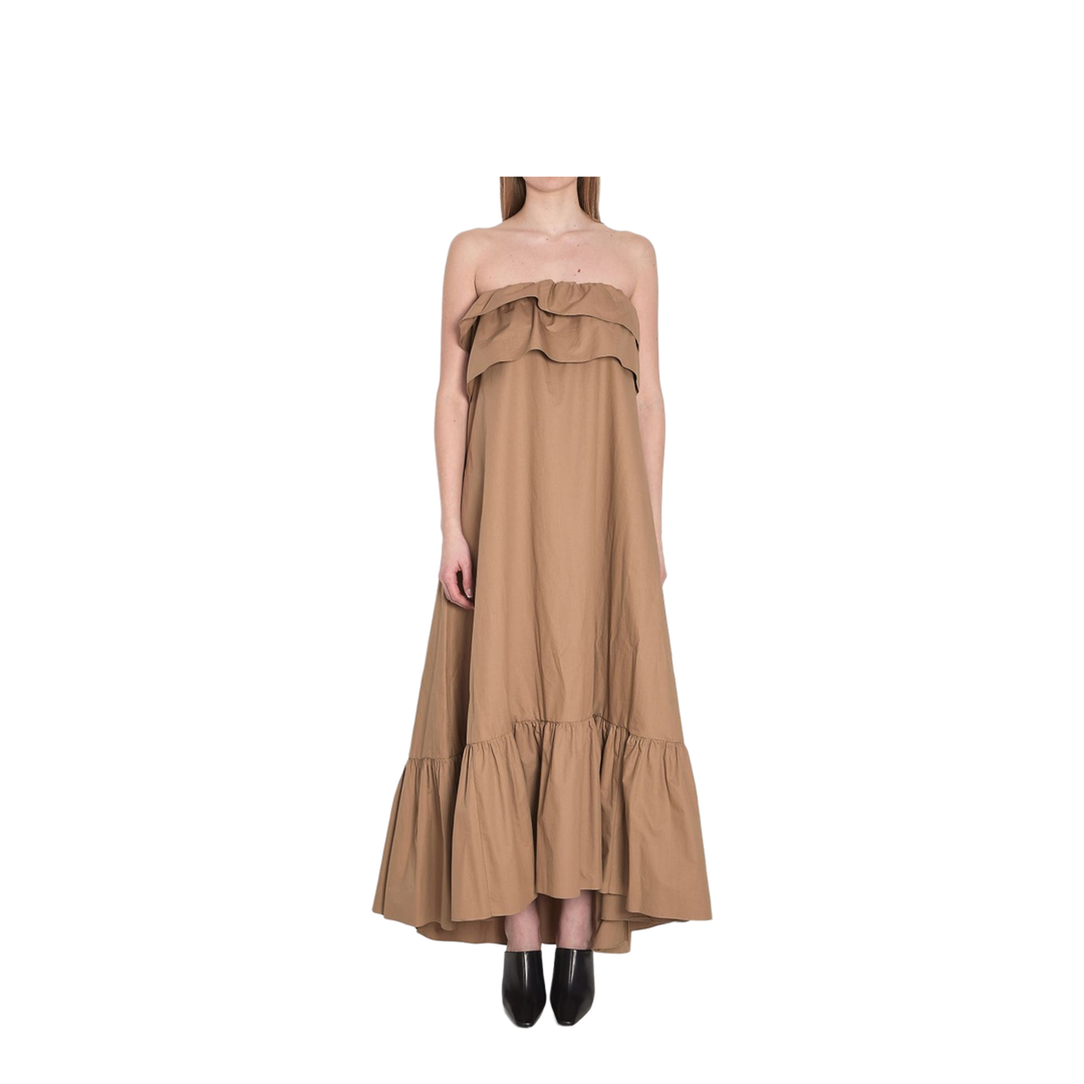 Cotton Twill Ruffle Dress - Image 1