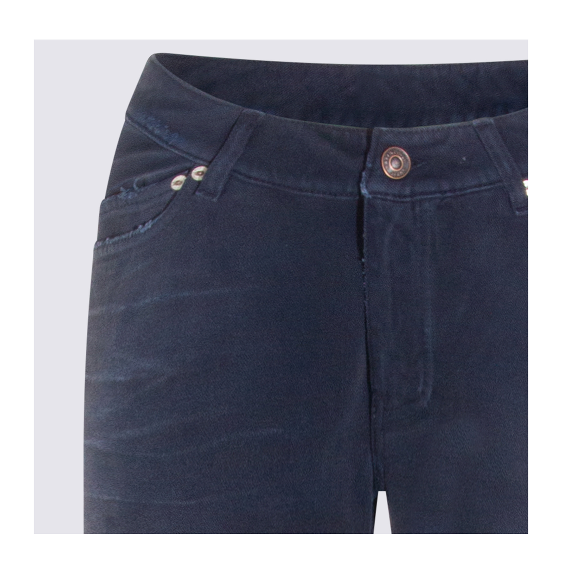 Curved Waist Pants in Navy/Dirty Dark - Image 6