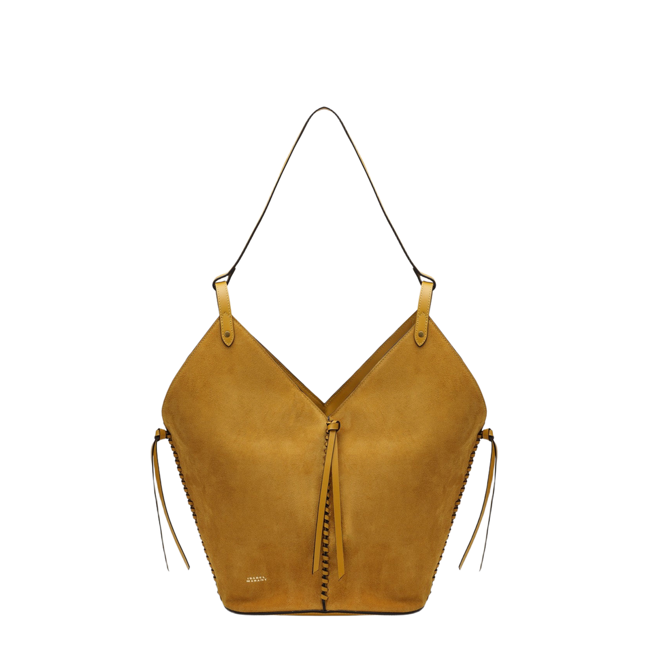 Tampa Suede Leather Tote - Saffron - Image 1