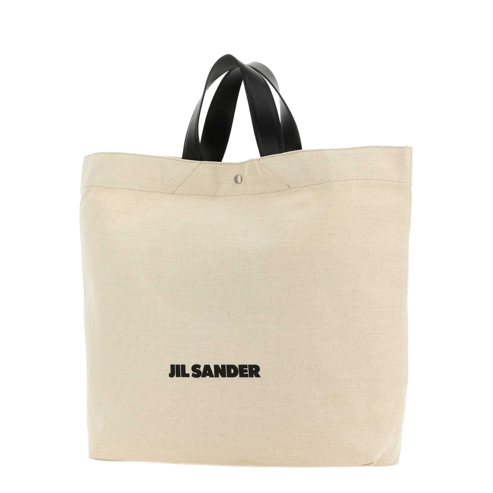 Sand Canvas Flat Shopping Bag - Image 2