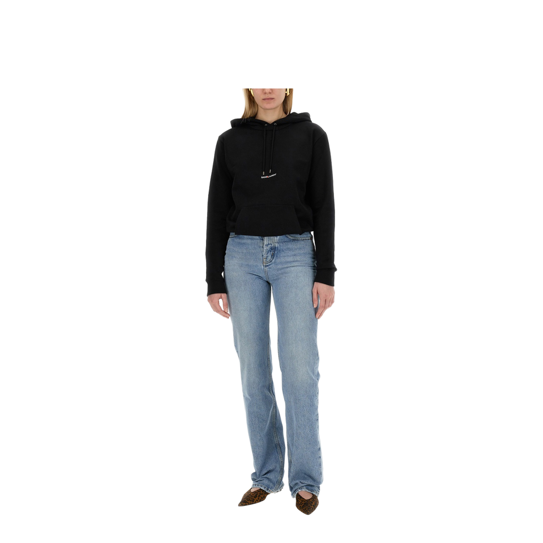 Black Cotton Sweatshirt - Image 2