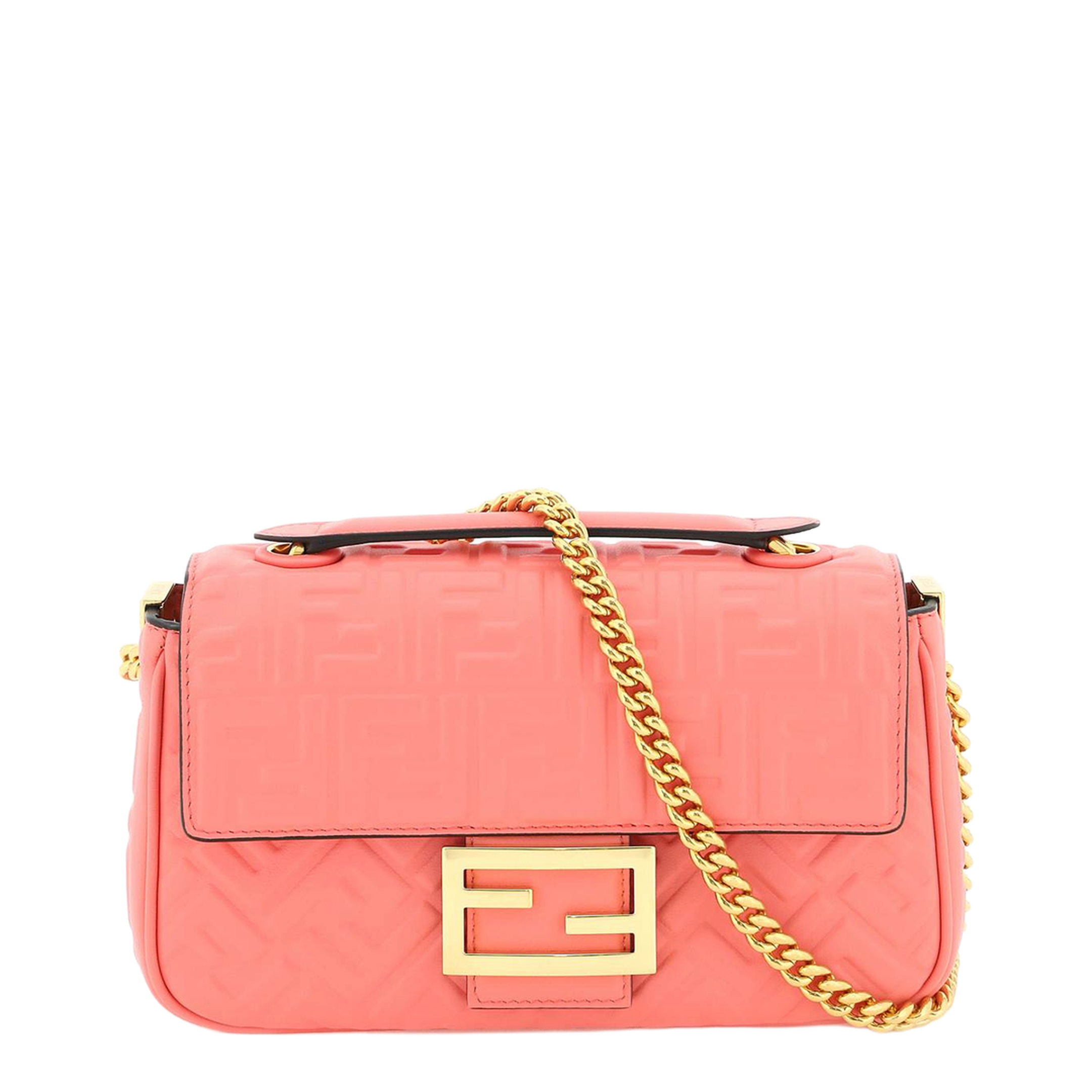 Baguette Chain Midi
Pink Nappa Leather Bag With FF Motif - Image 2
