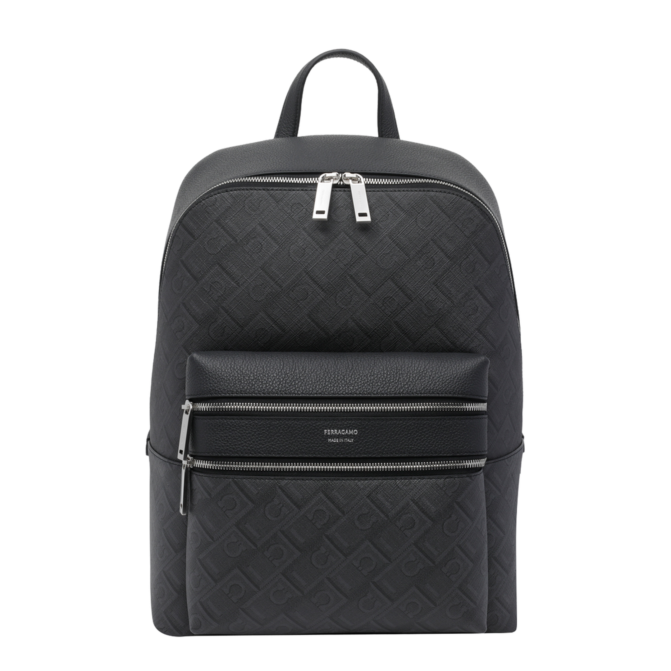 Calfskin Backpack - Nero/Grigio - Image 1