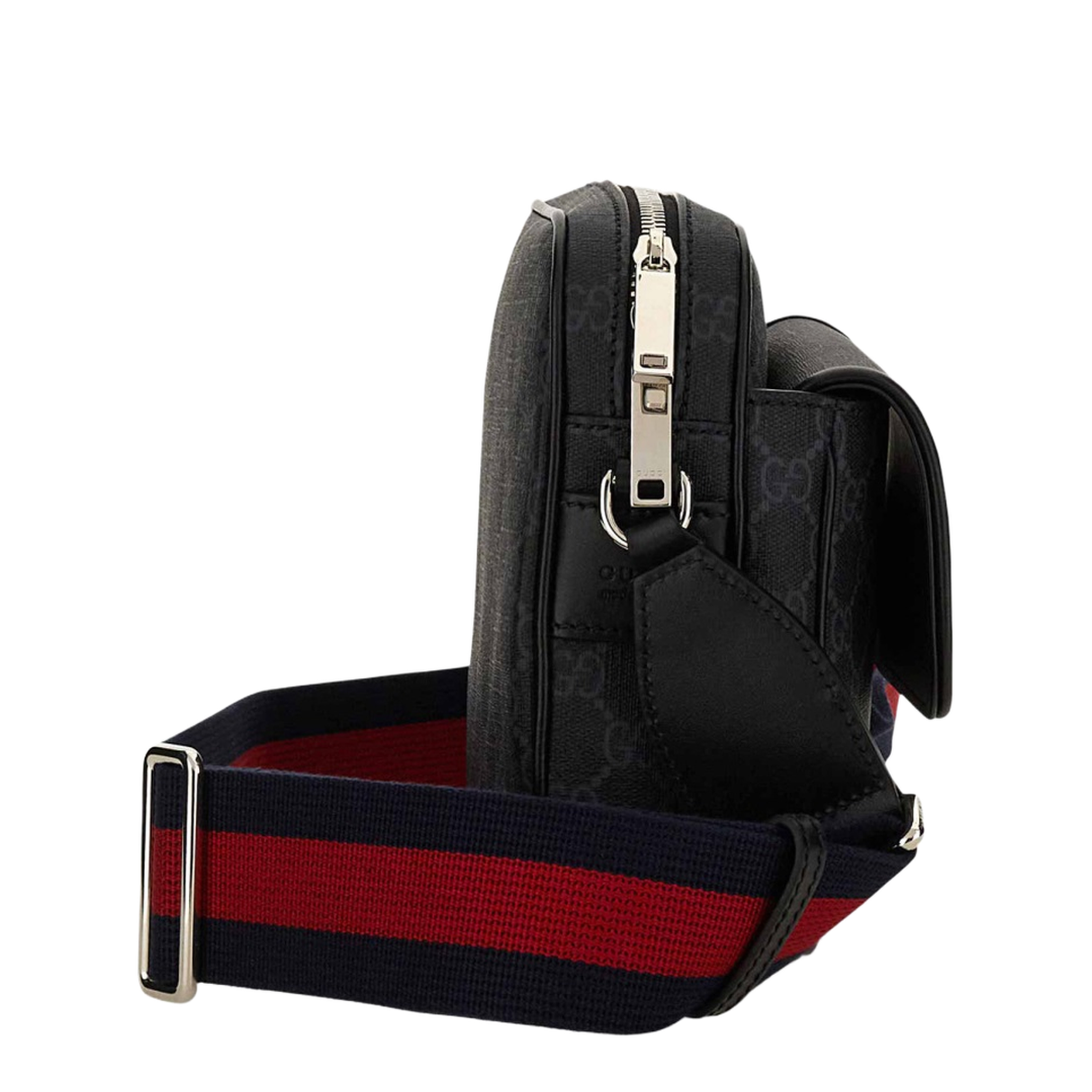 GG Black Small Leather Crossbody Bags - Black - Image 7