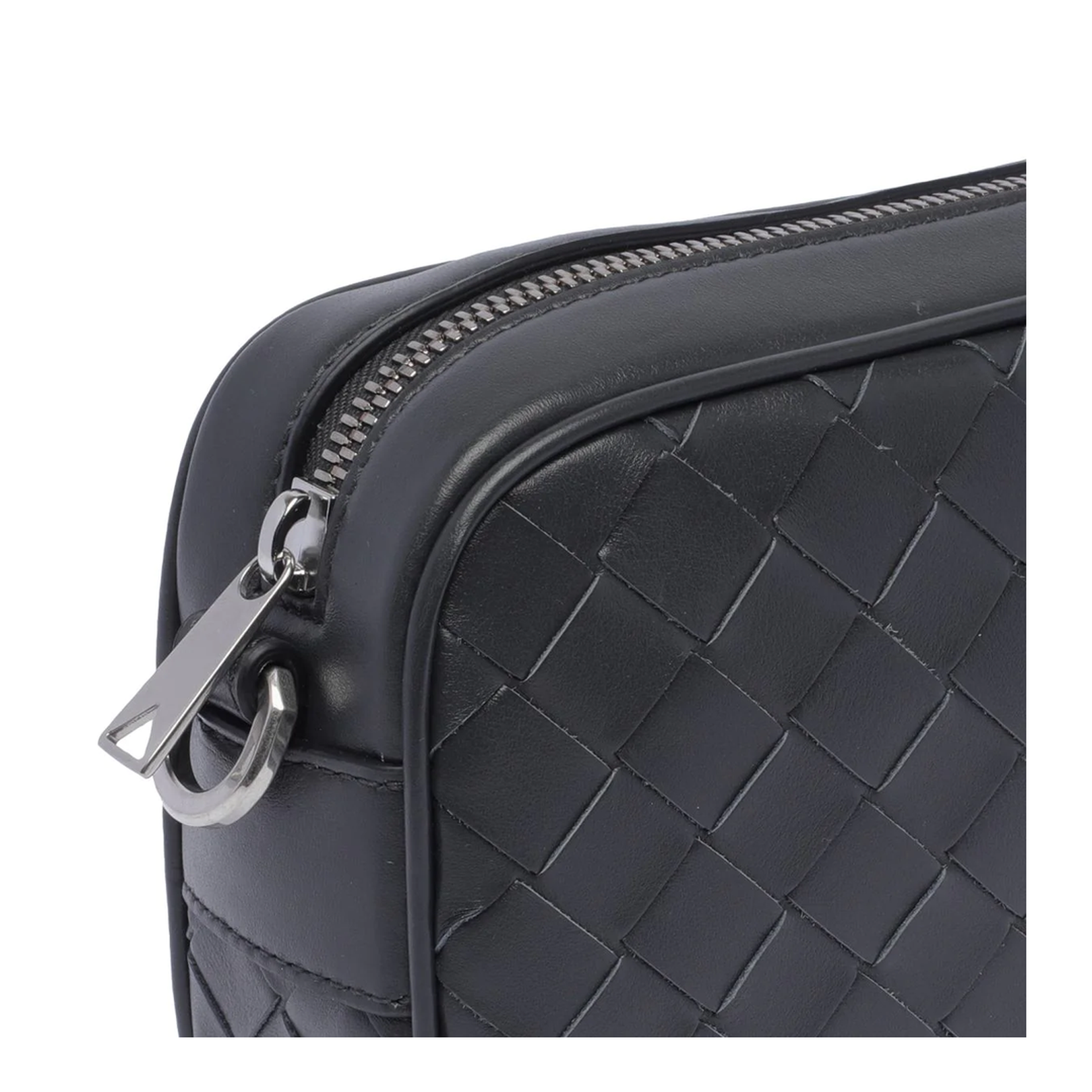 Intrecciato Mini Leather Crossbody Bags - Gray - Image 4