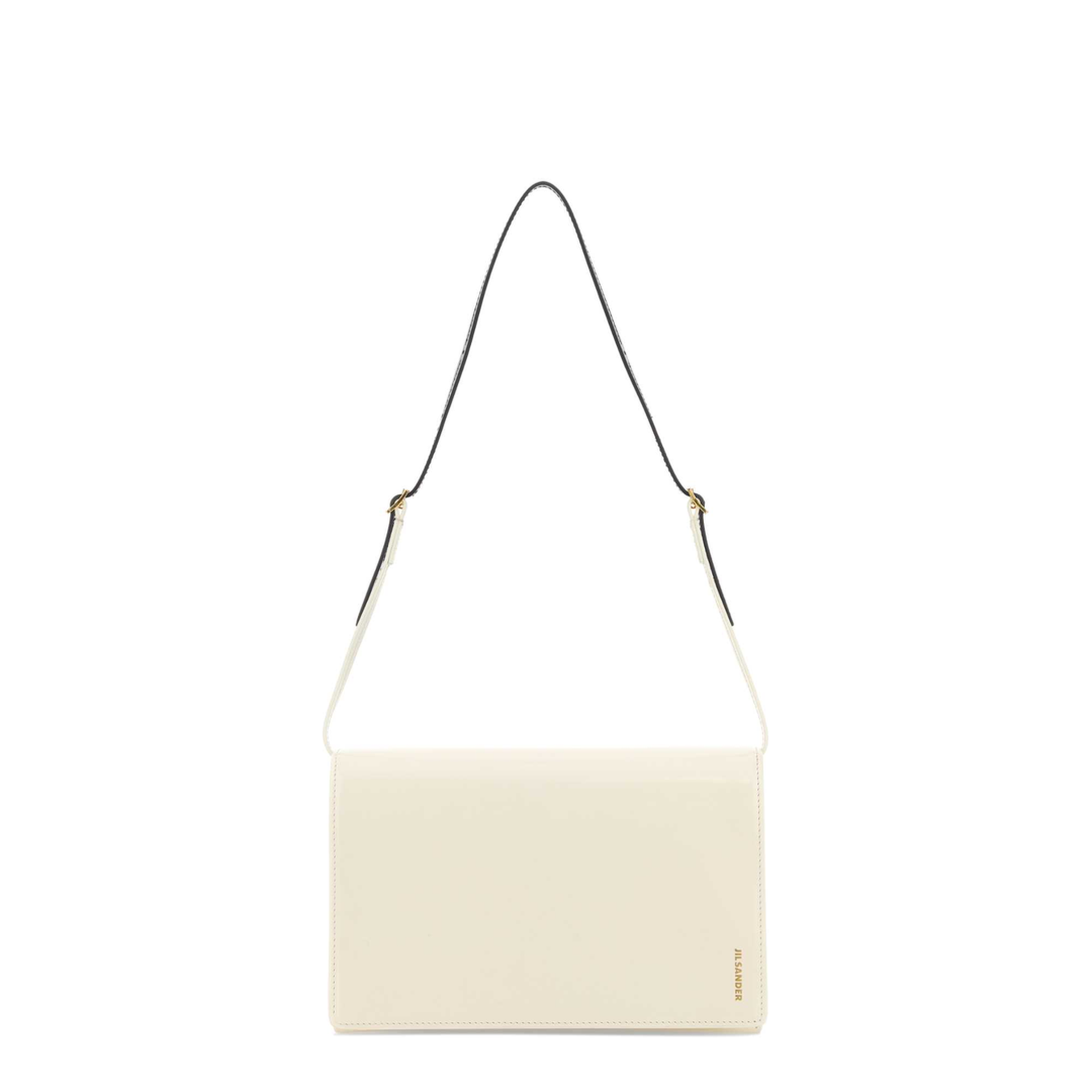 Ivory Leather Small File Shoulder Bag - Image 1