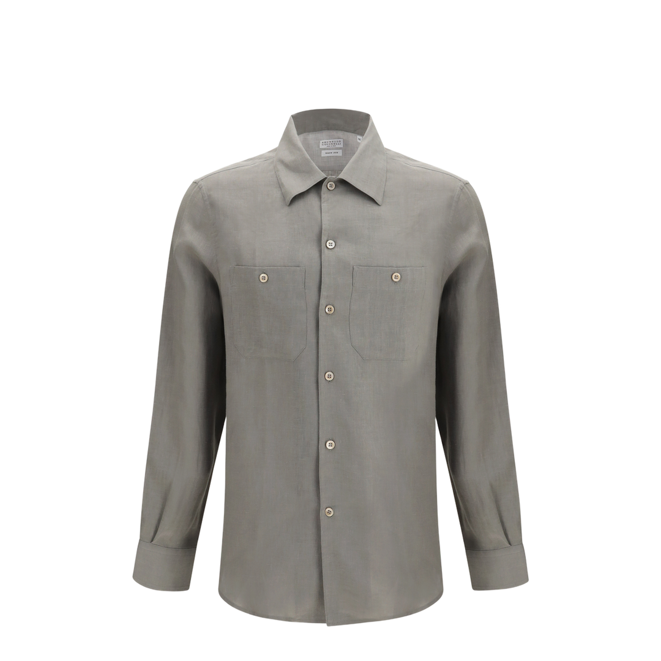 Easy-fit Linen Shirt with Chest Pockets - Image 1