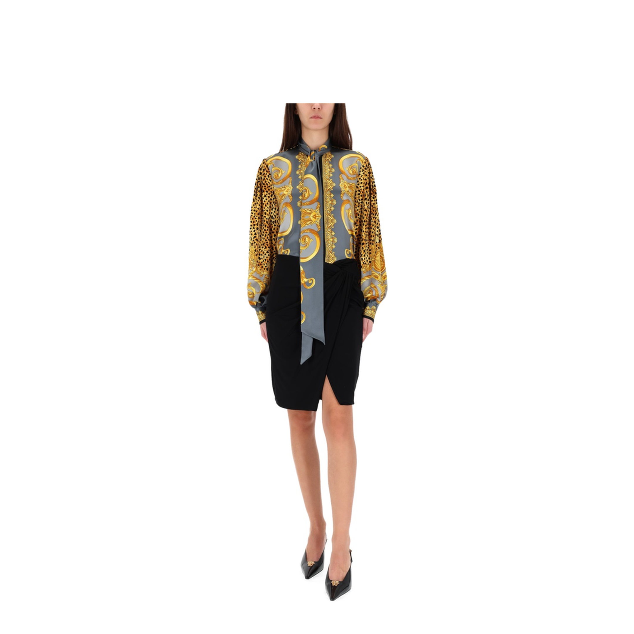 Cheetah Foulard Lavallière Silk Shirt - Image 2