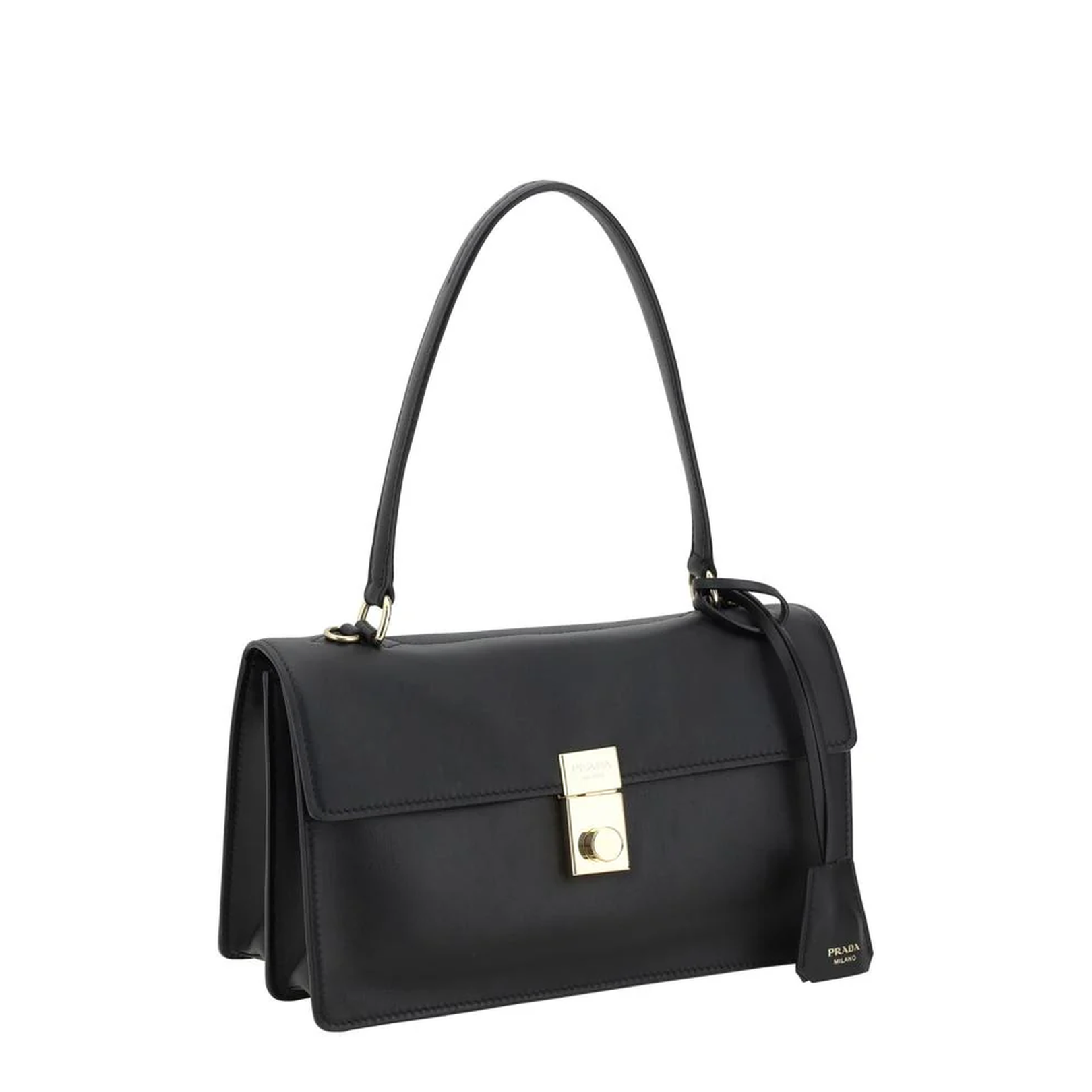 Soft Sound Medium Calfskin Shoulder Bag - Black - Image 2