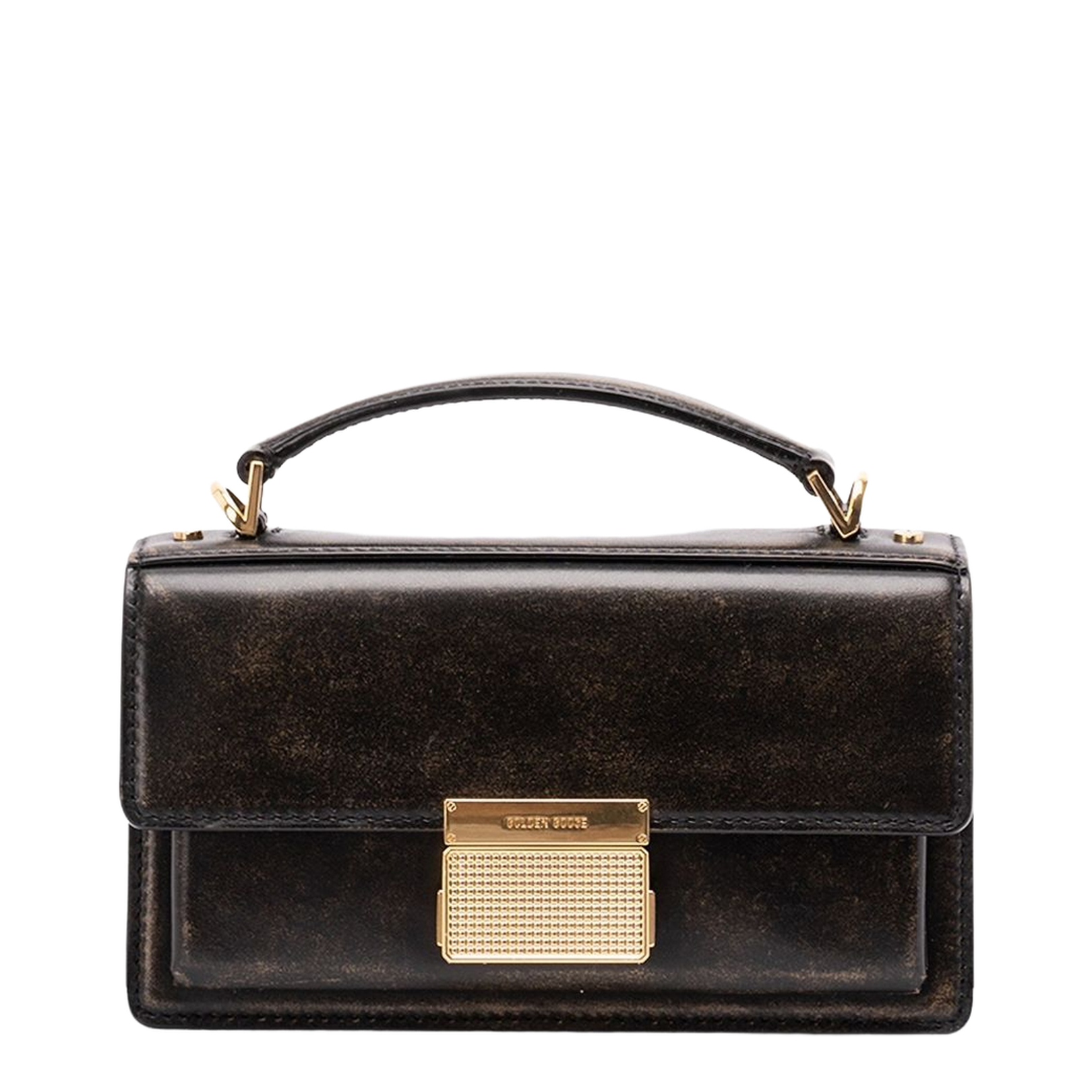 Venezia Small Leather Top-Handle Bag - Dark Brown - Image 1