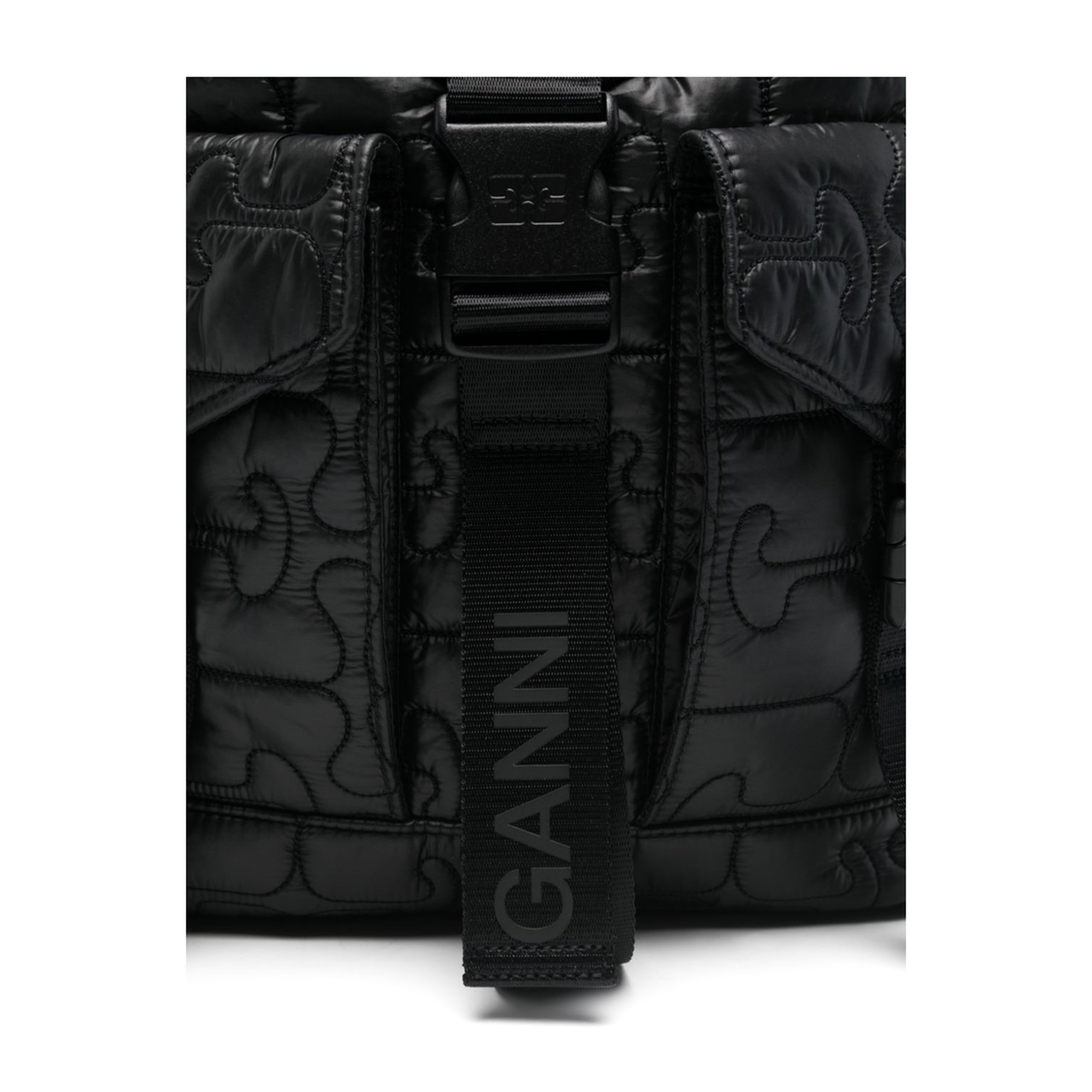 Re-Tech Quilted Nylon Backpack - Black - Image 5